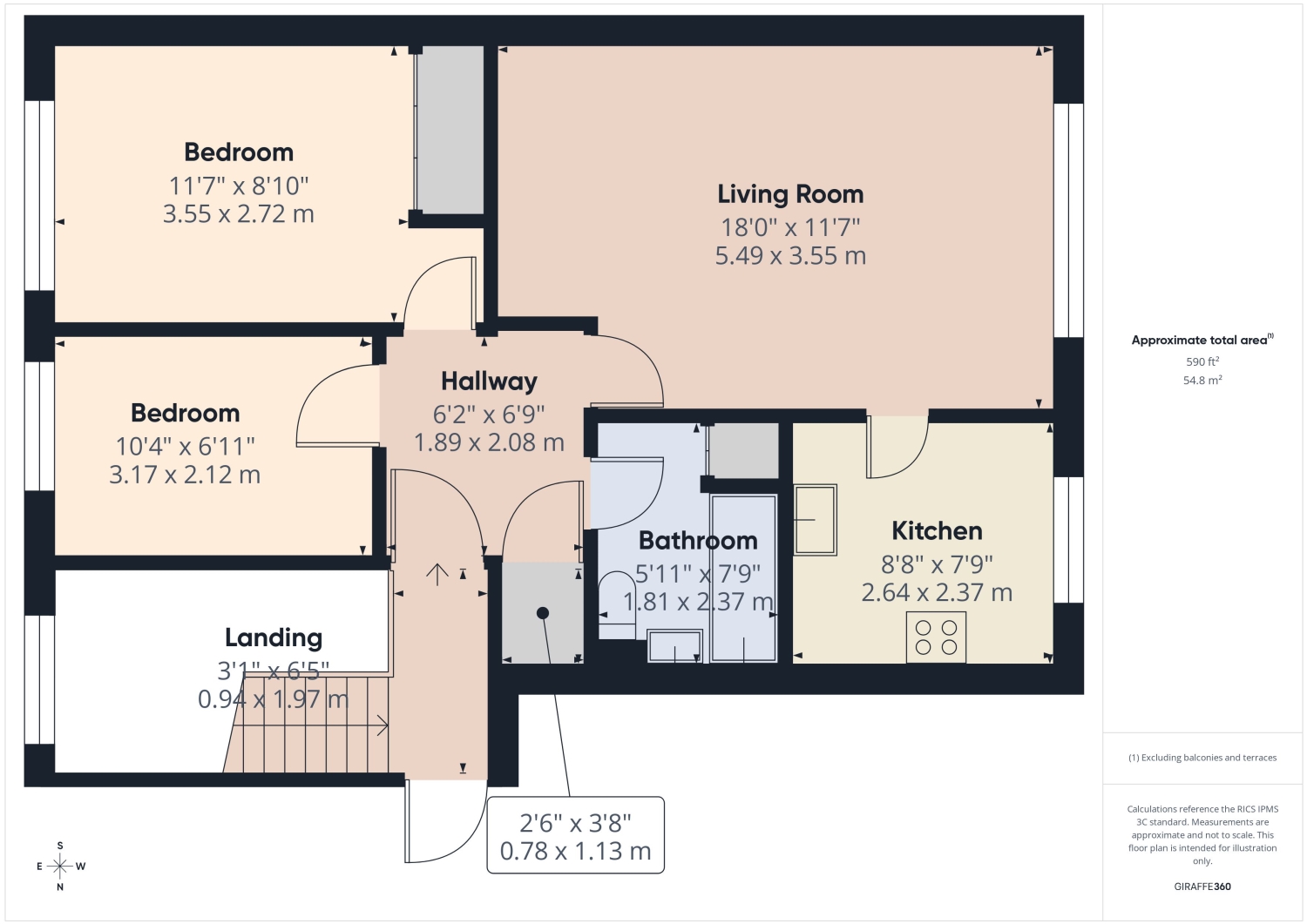 Flat 7, Fletcher Court, Salesbury Drive, Billericay floorplan