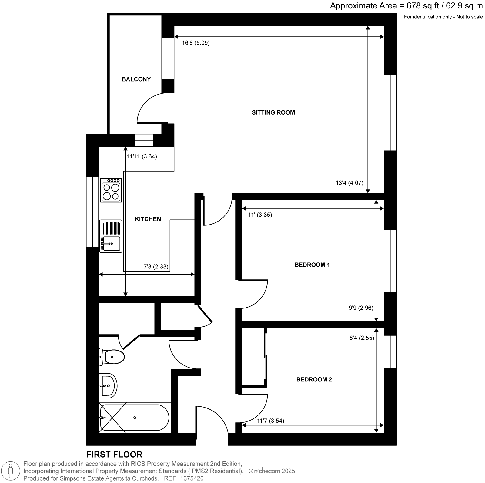 6 Hipley Court,, Warren Road, Guildford floorplan