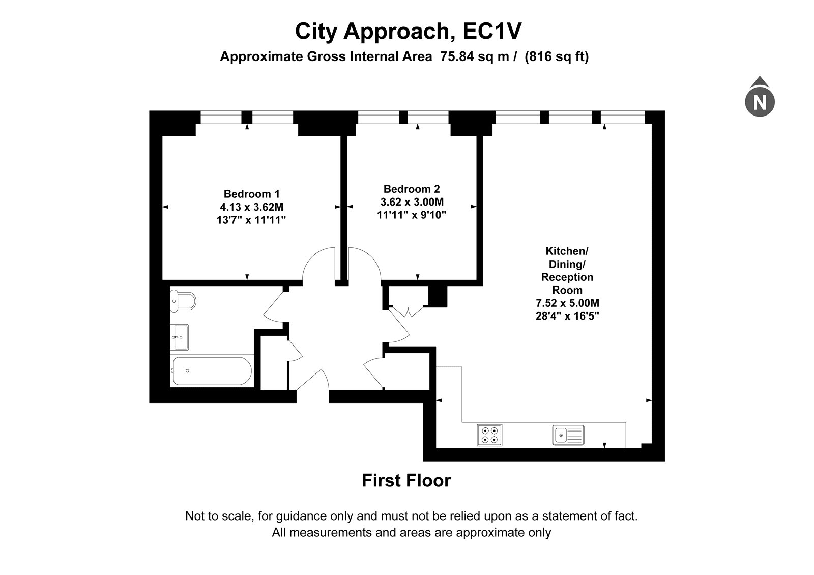Flat 18, City Approach, 190, City Road, London floorplan