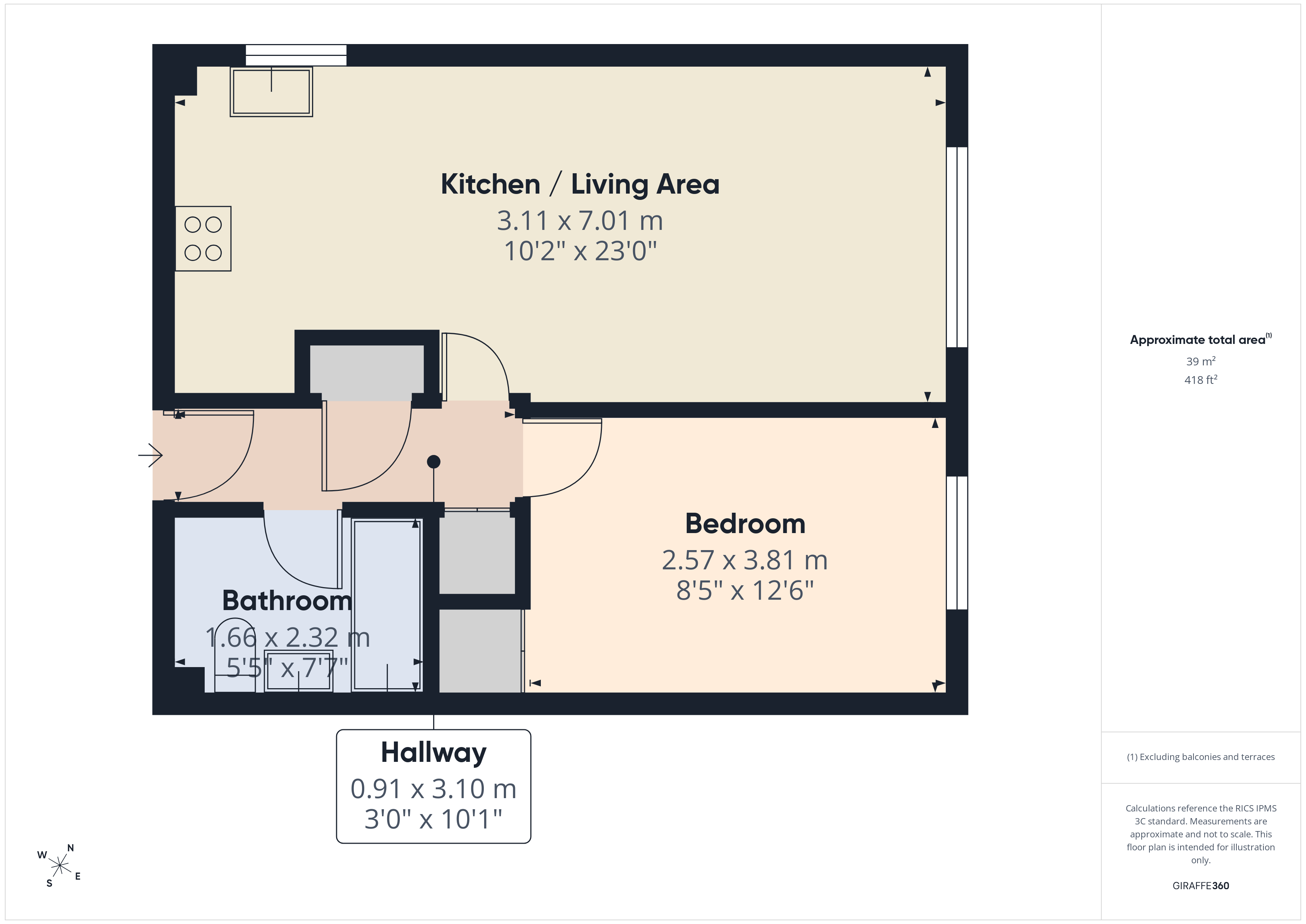 82, Romana Court, Staines floorplan
