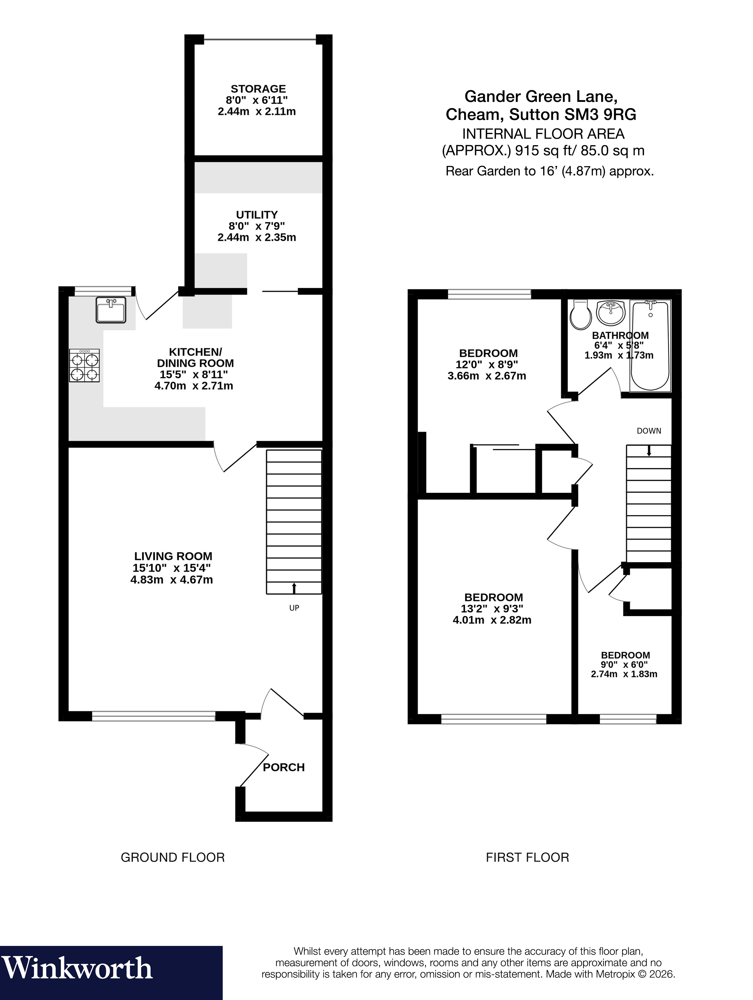 490, Gander Green Lane, Sutton floorplan