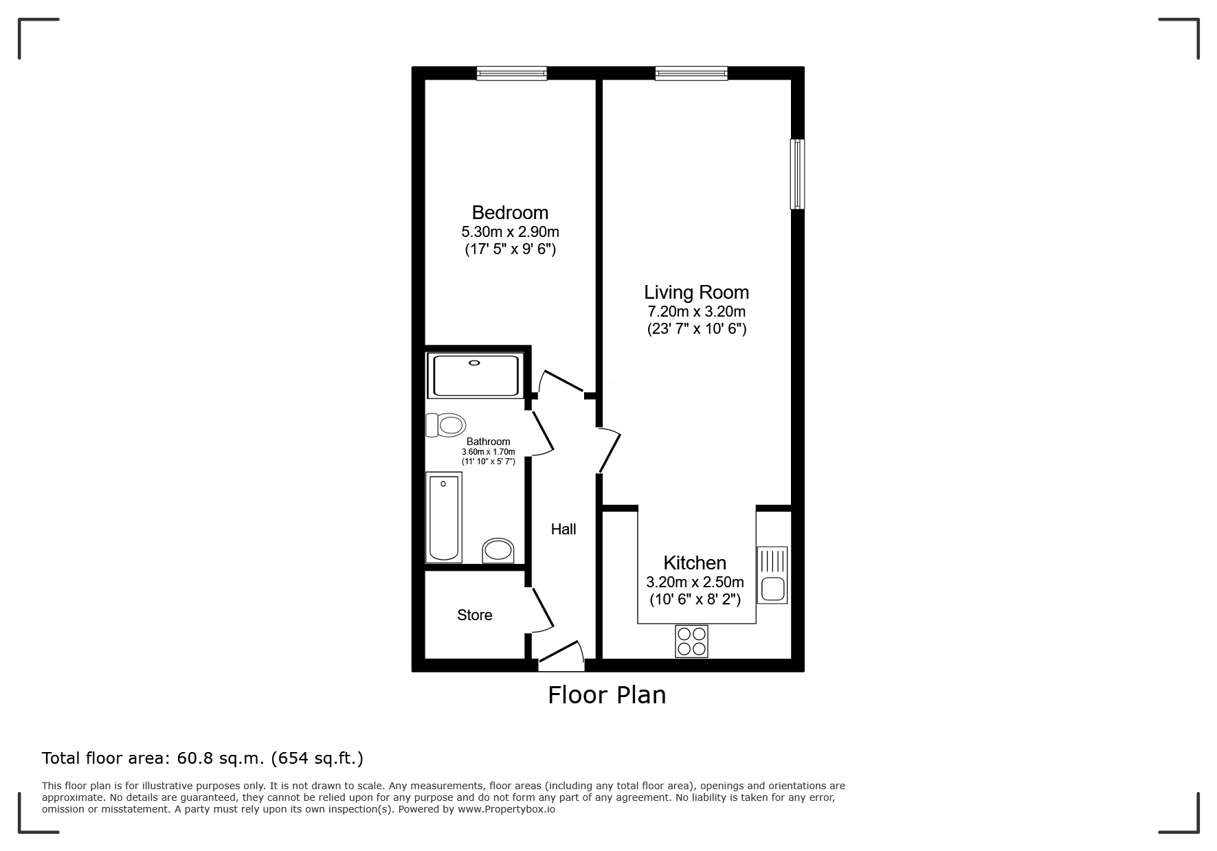 Flat 16, 20, Kennet Street, Berkshire floorplan