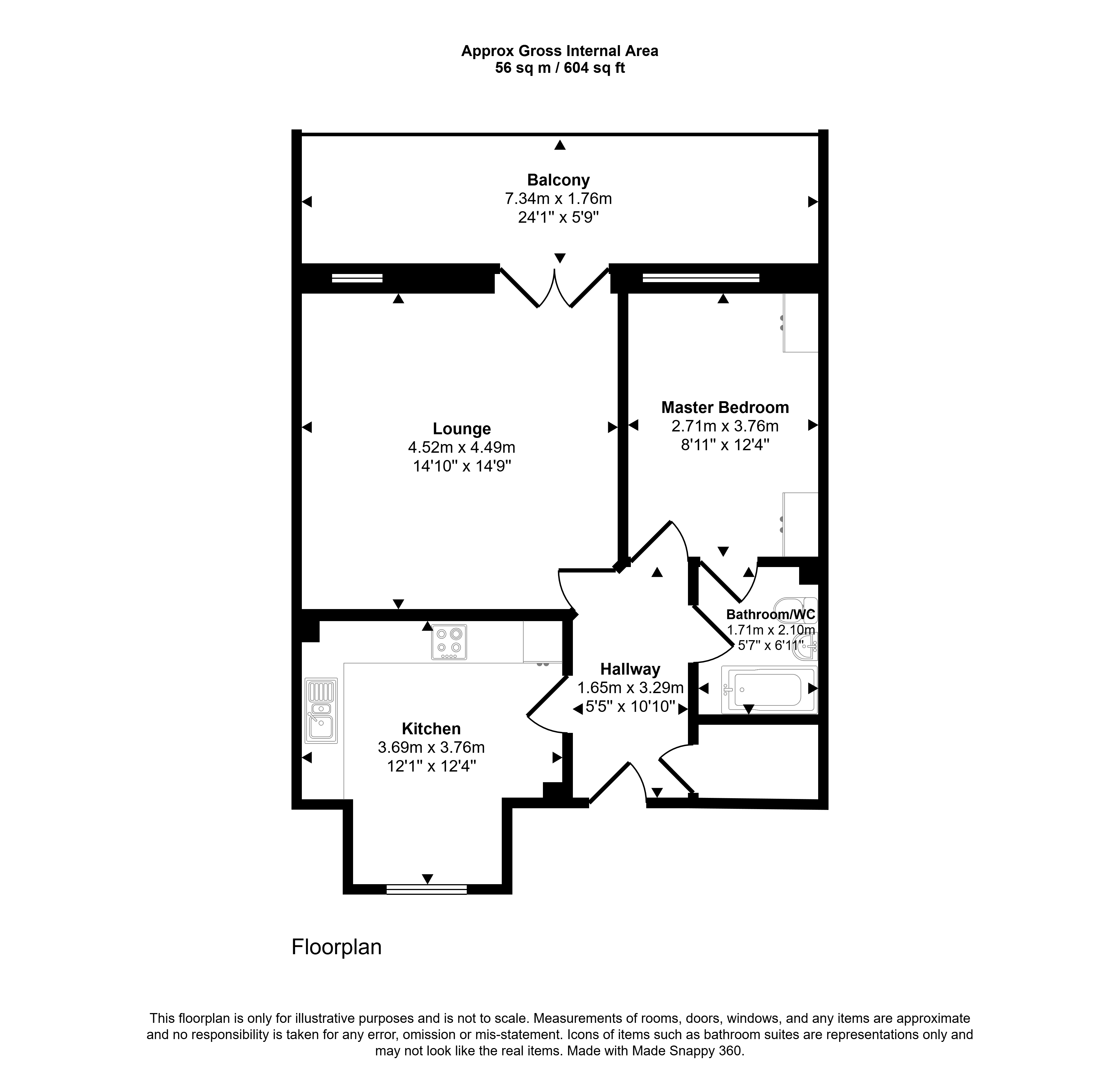 55 High Quay, City Road, Newcastle upon Tyne floorplan