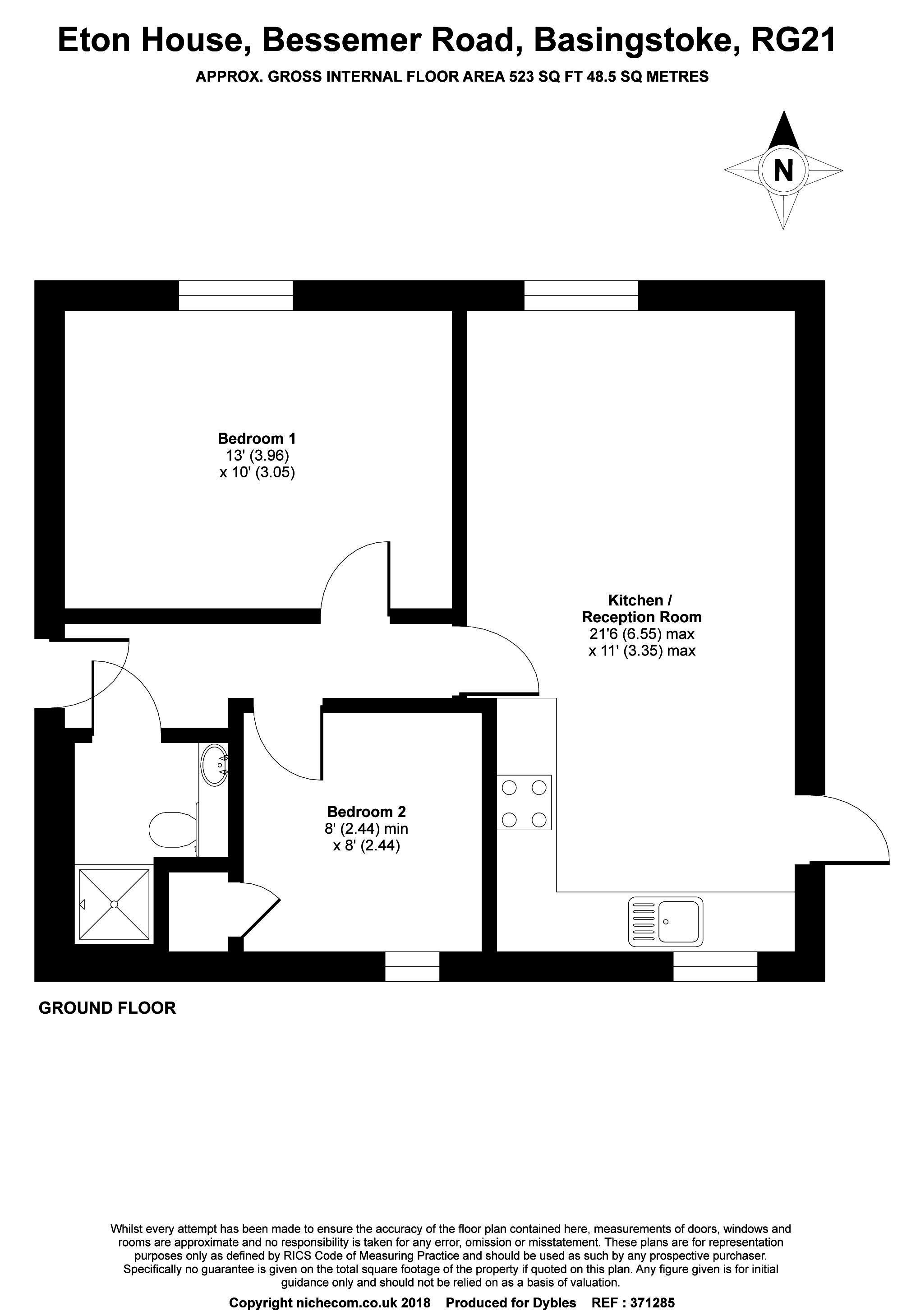 2 Bedrooms Flat for sale in Eton House, Bessemer Road, Basingstoke RG21