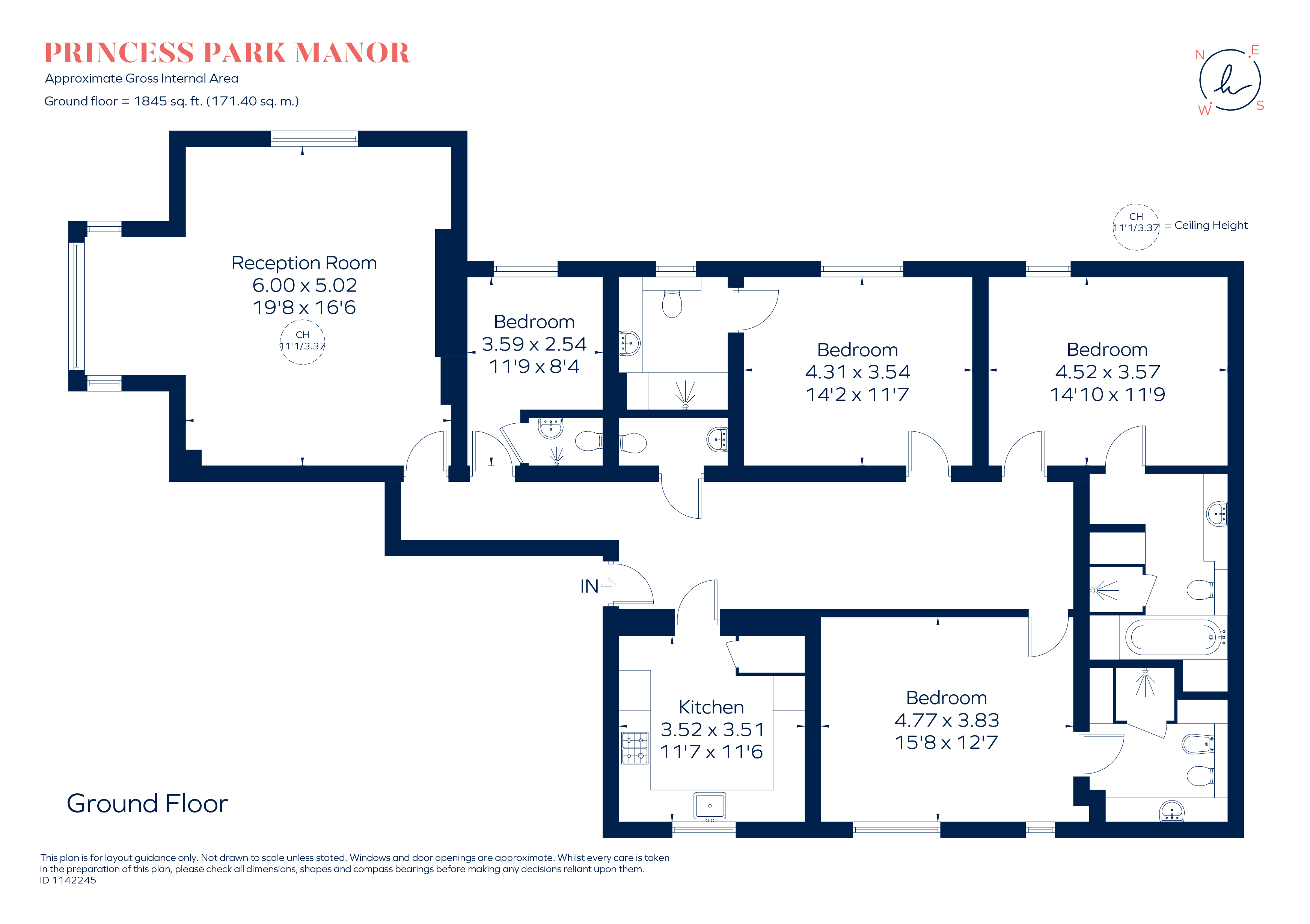 Flat 75, Princess Park Manor, Royal Drive, London floorplan