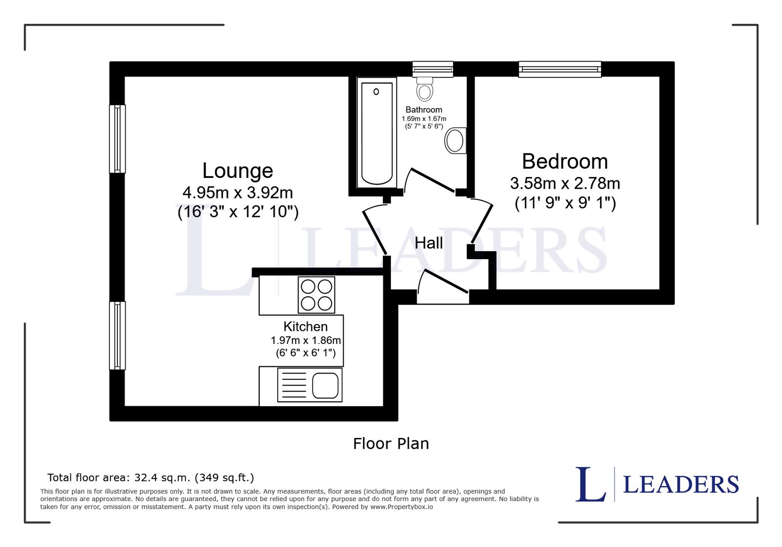 Flat 8, Grace Court, 272, Havant Road, Portsmouth floorplan
