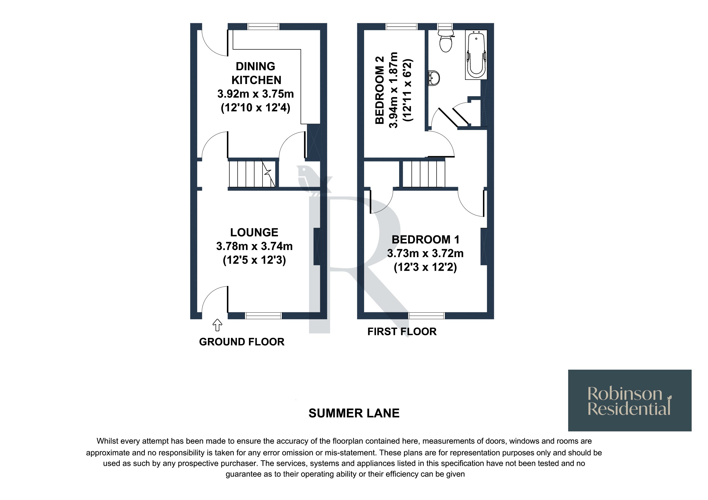 134, Summer Lane, Barnsley floorplan