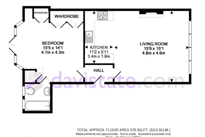 Flat 1 Redvers House, Fairmile, Henley On Thames floorplan