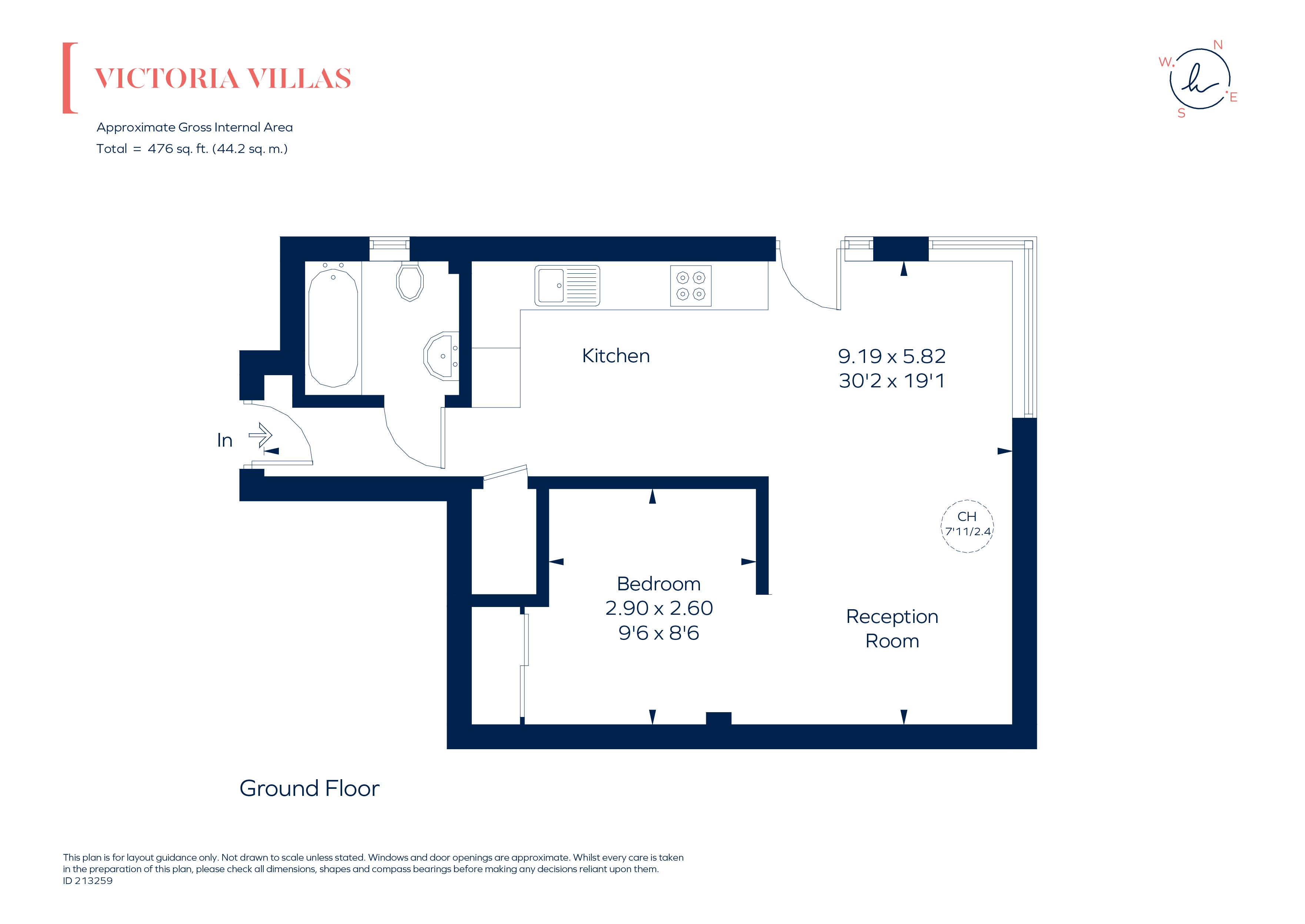Flat 26, 1, Victoria Villas, Richmond floorplan