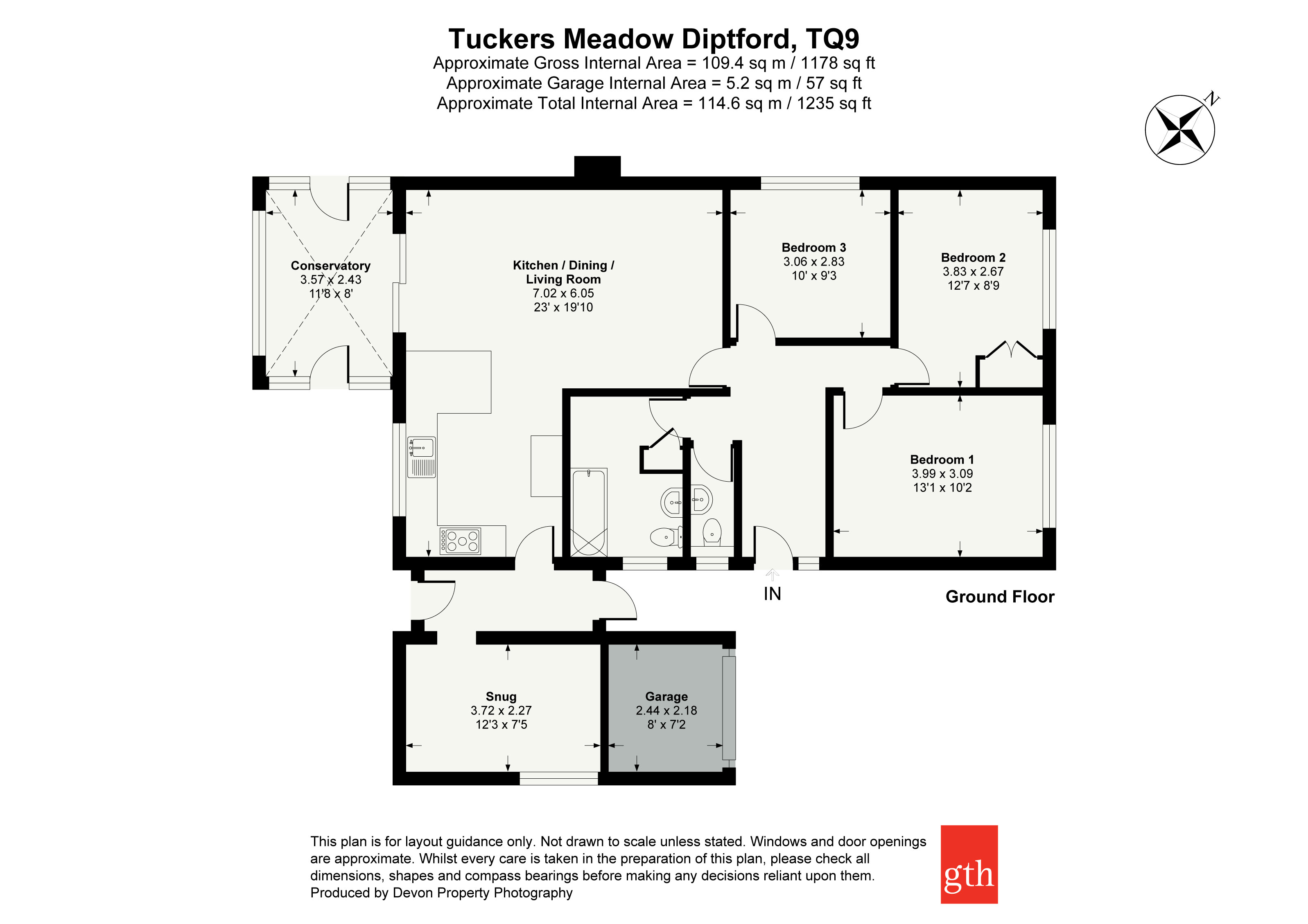 4, Tuckers Meadow, Totnes floorplan