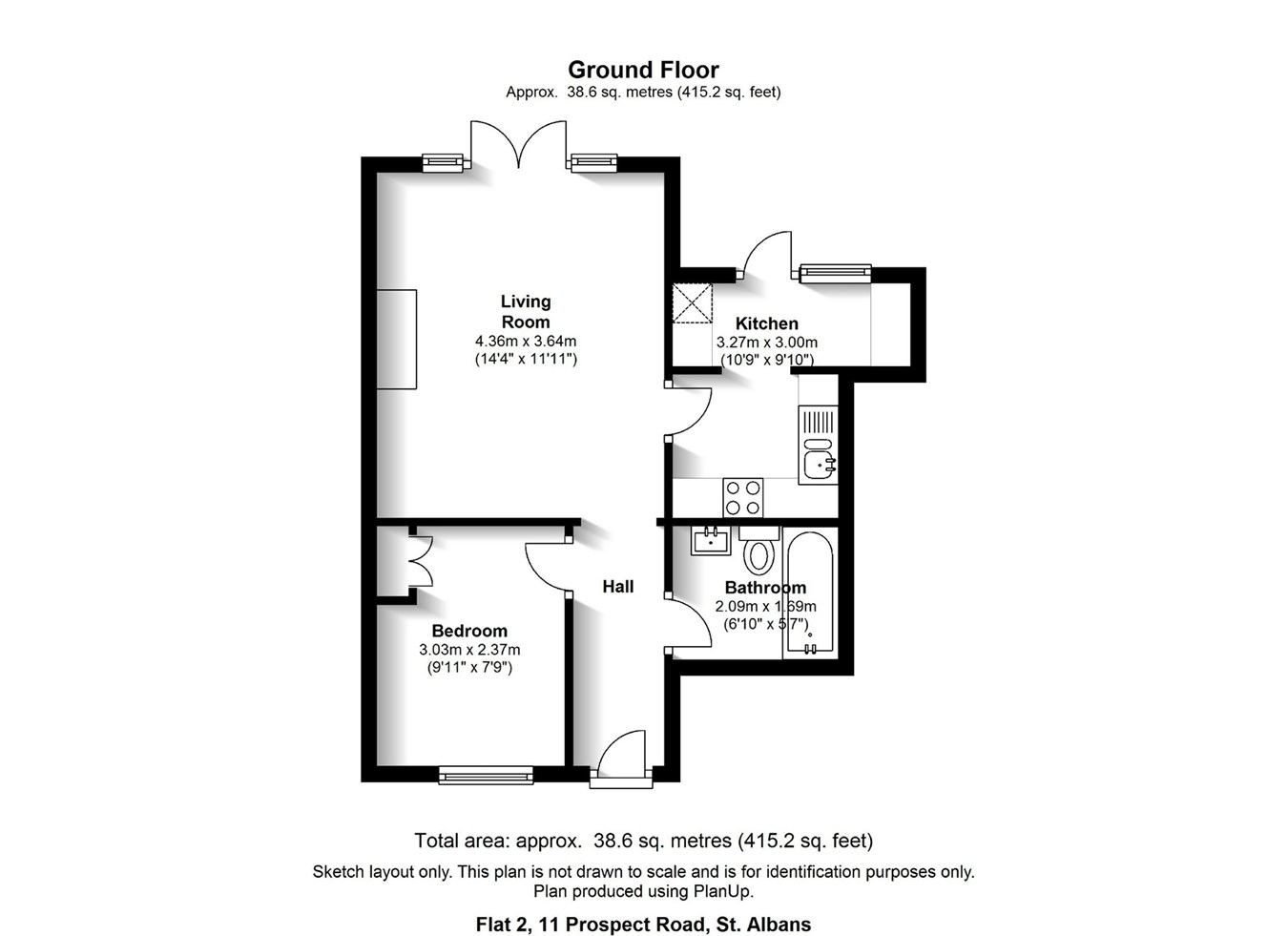 1 Bedrooms Flat to rent in Prospect Road, St Albans AL1