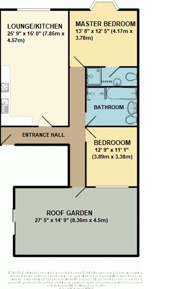 Flat 2, 16, Stone Street, Brighton floorplan