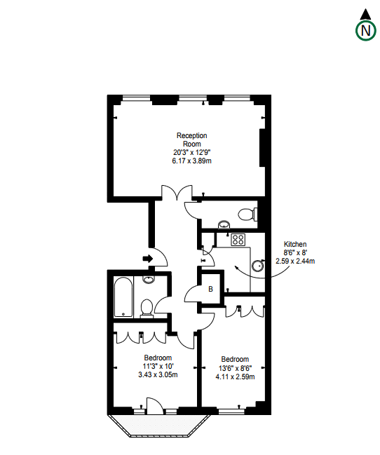 3 Bedrooms Flat to rent in Hamlet Gardens, London W6