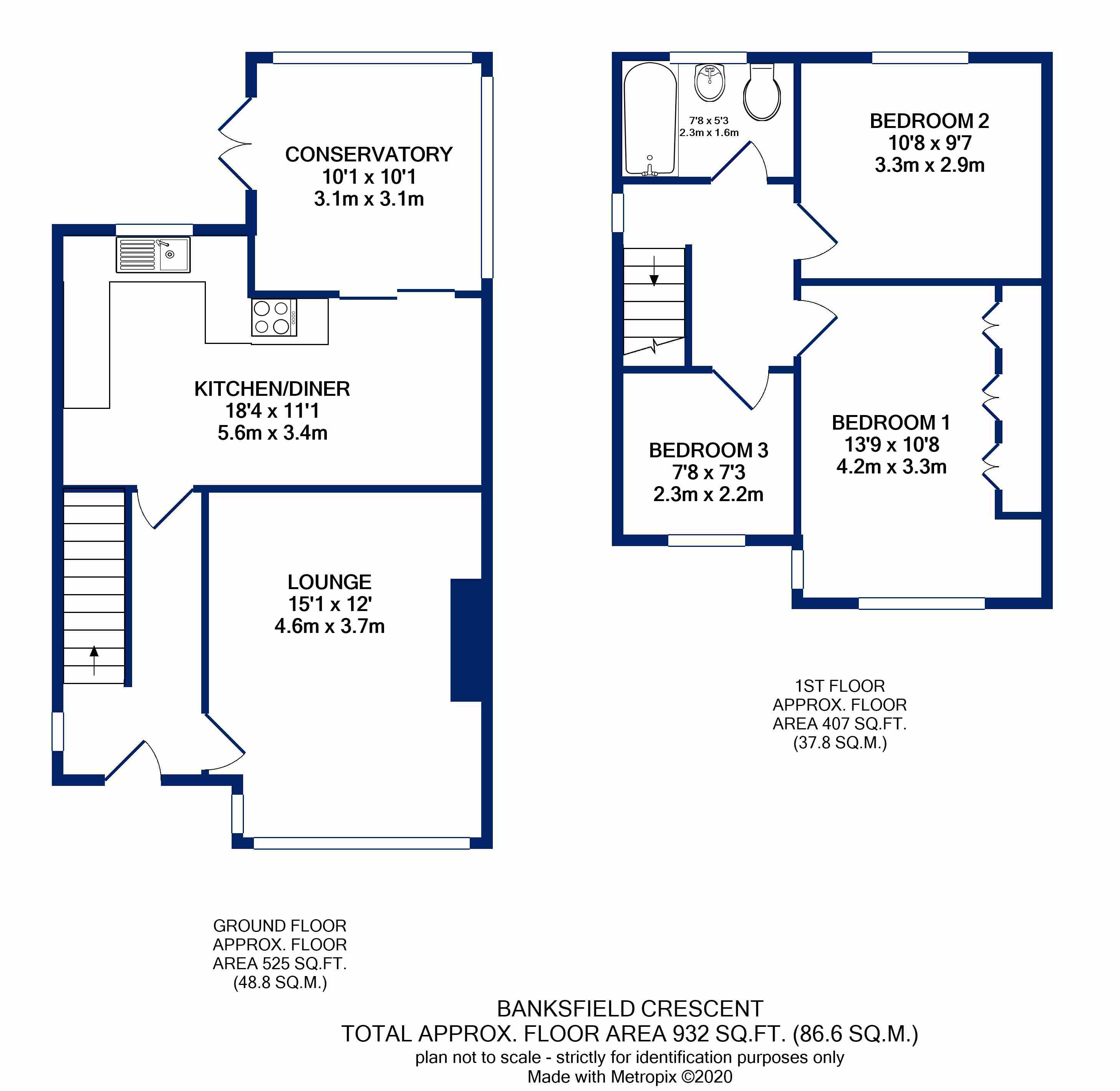 Banksfield Crescent, Yeadon, Leeds LS19, 3 bedroom semidetached house