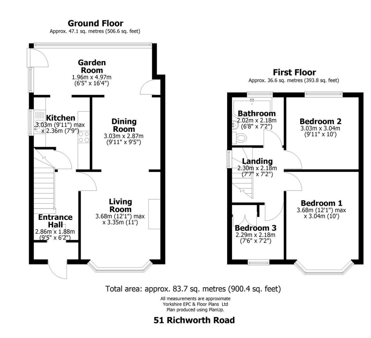 51, Richworth Road, Sheffield floorplan