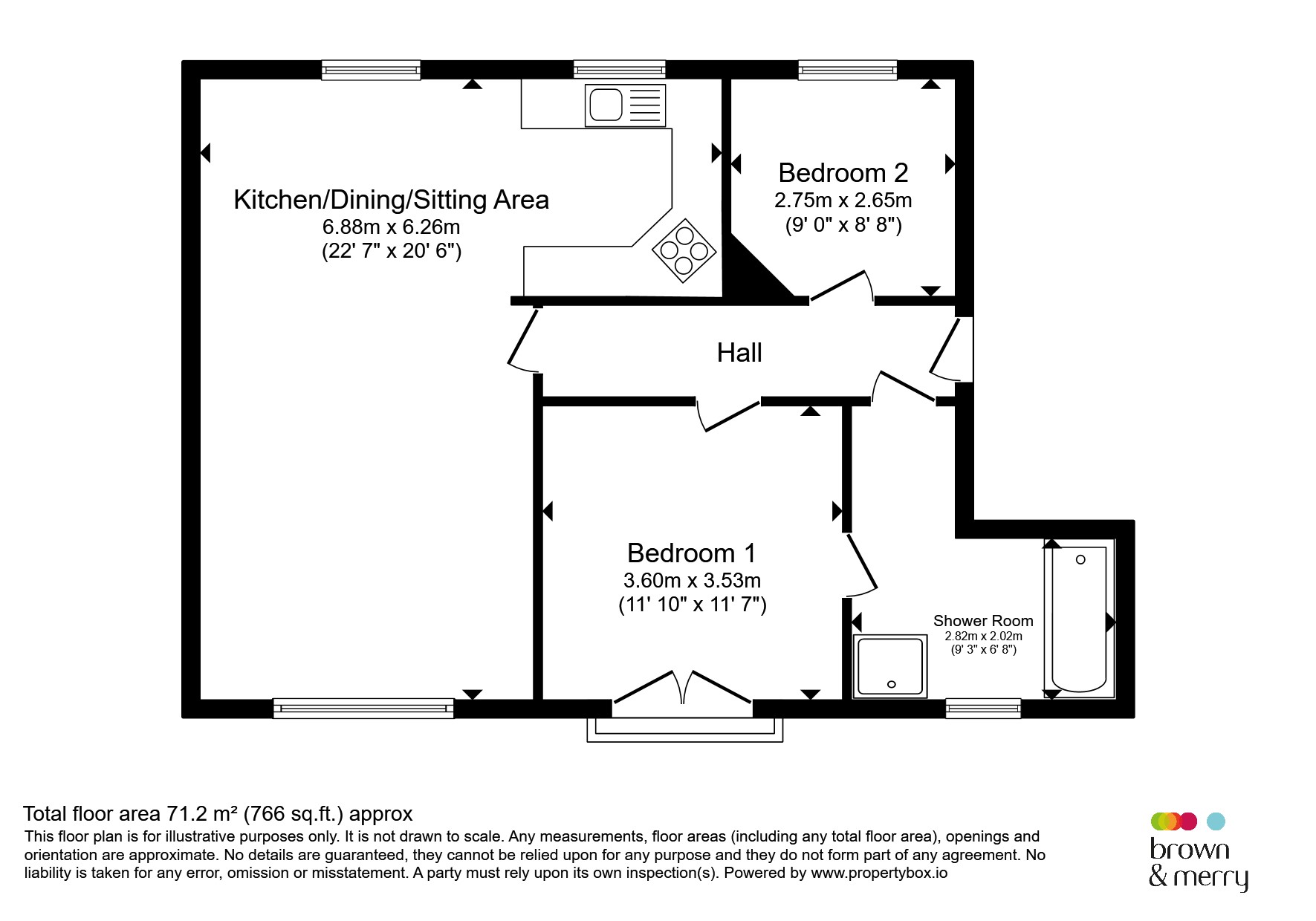Flat 6, 11, Four Marks Close, Milton Keynes floorplan