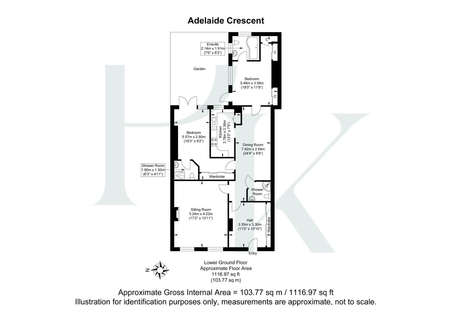 13 Adelaide Crescent, Hove floorplan