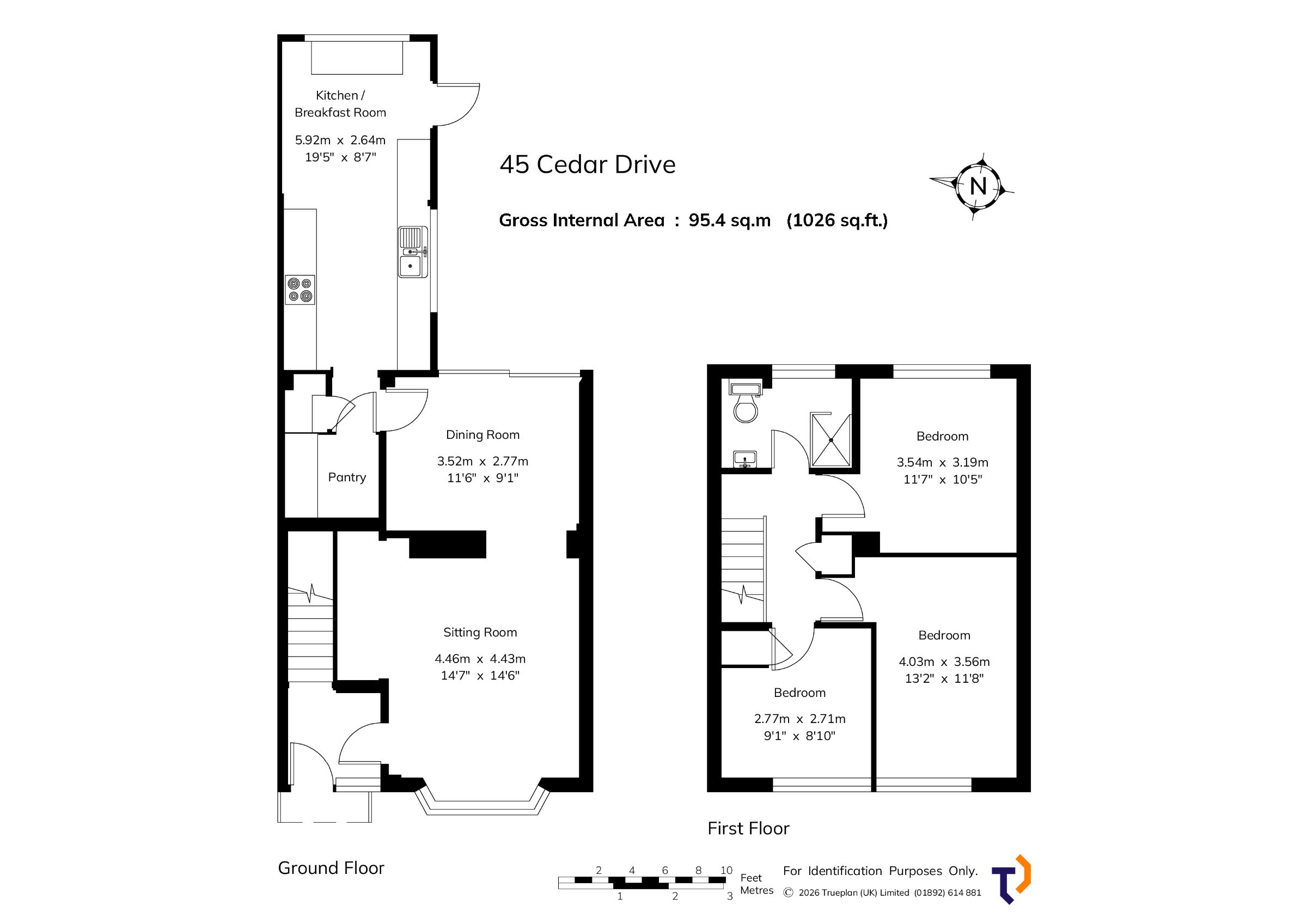 45 Cedar Drive, Edenbridge floorplan