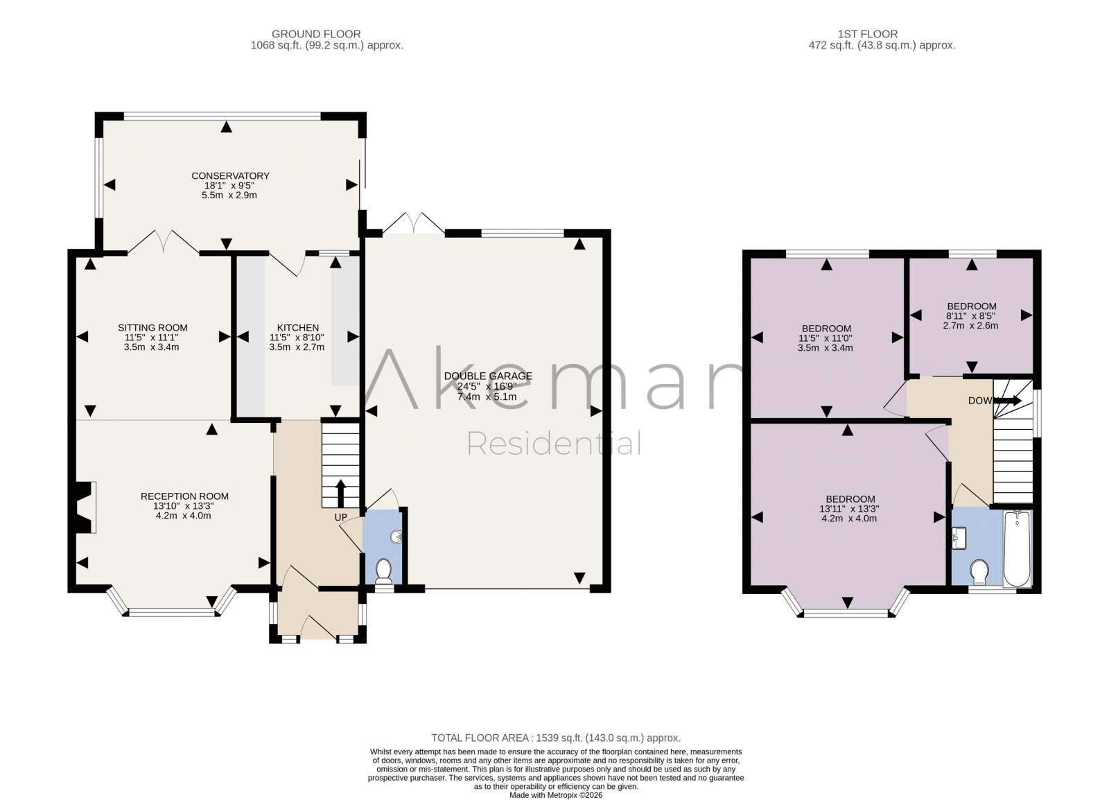 7, Woodlands Road, Nash Mills, Hemel Hempstead floorplan