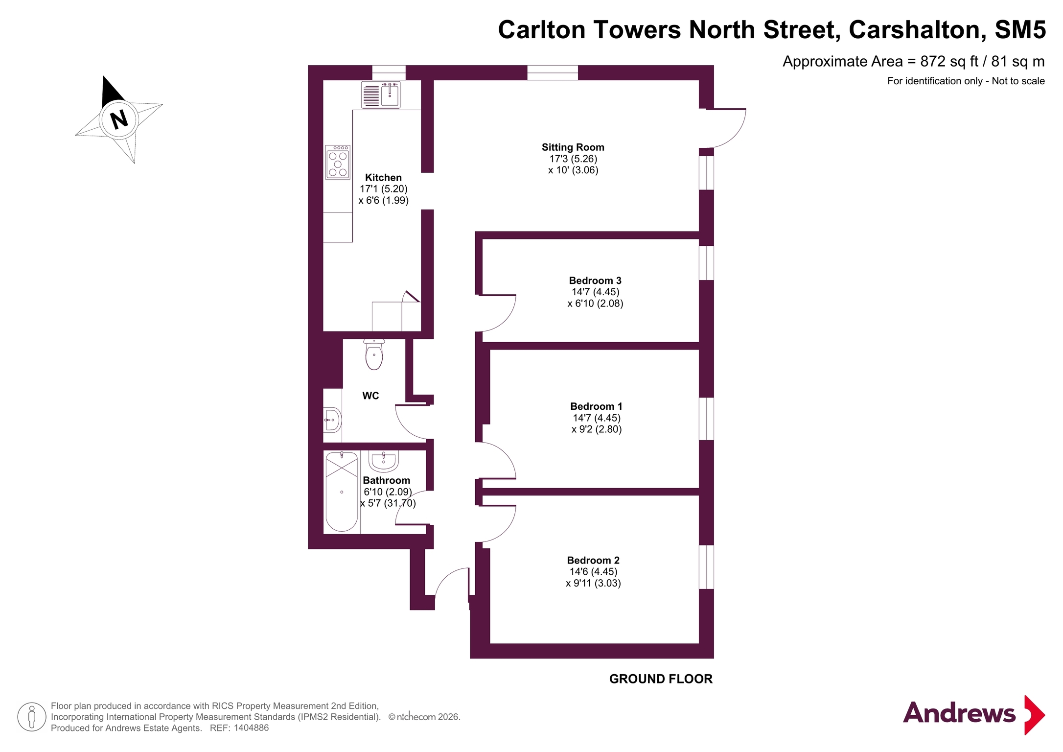 79 Carlton Towers,, North Street, Carshalton floorplan