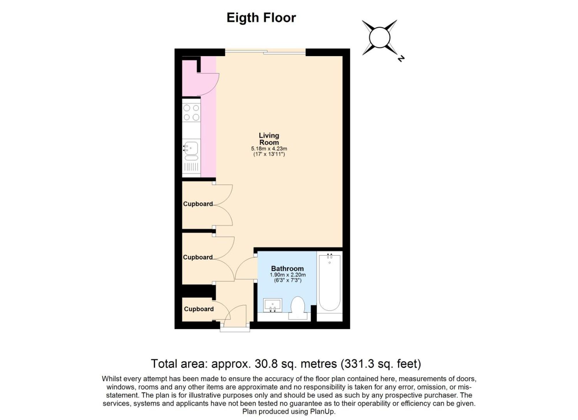 96 Meridian Plaza Bute Terrace, Cardiff floorplan
