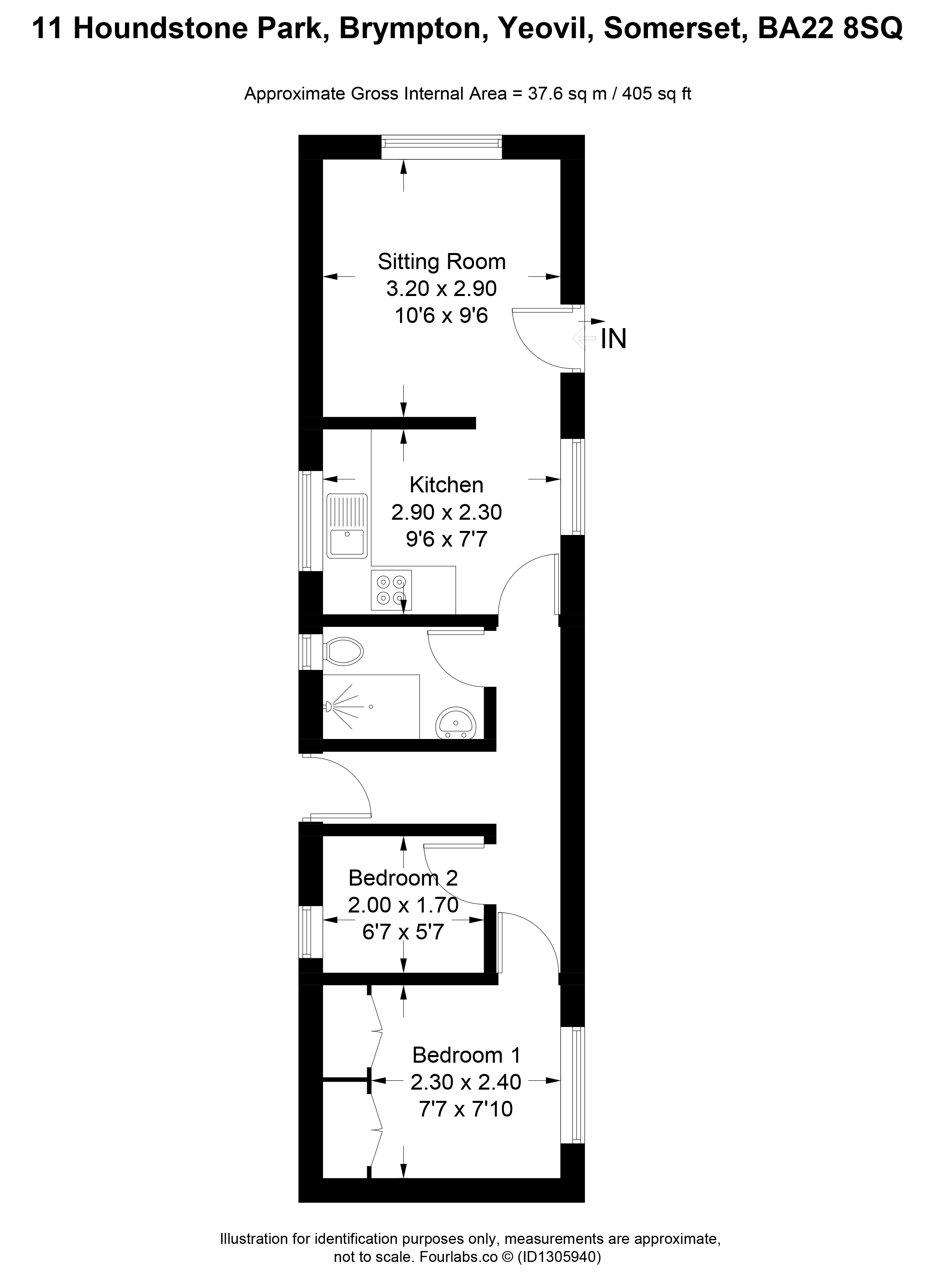 11, Houndstone Park, Yeovil floorplan