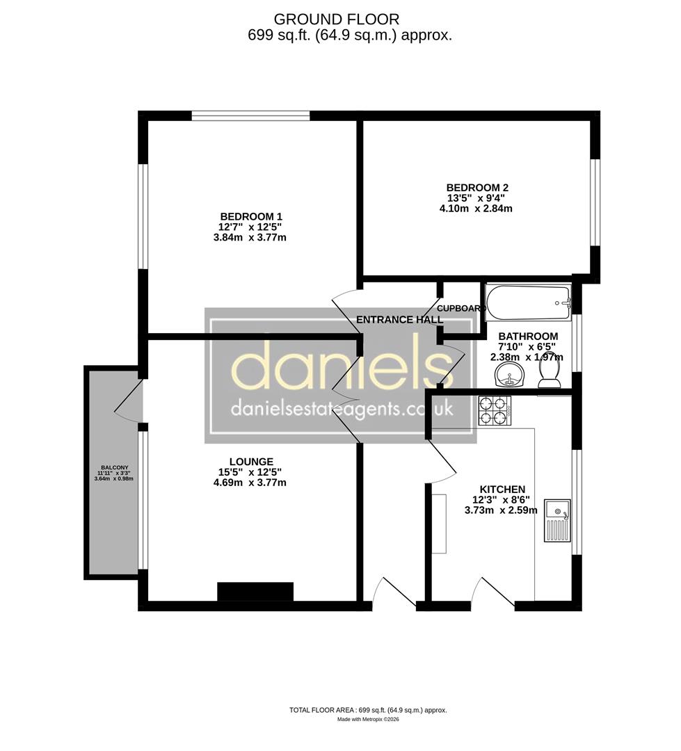 61, The Paddocks, Middlesex floorplan