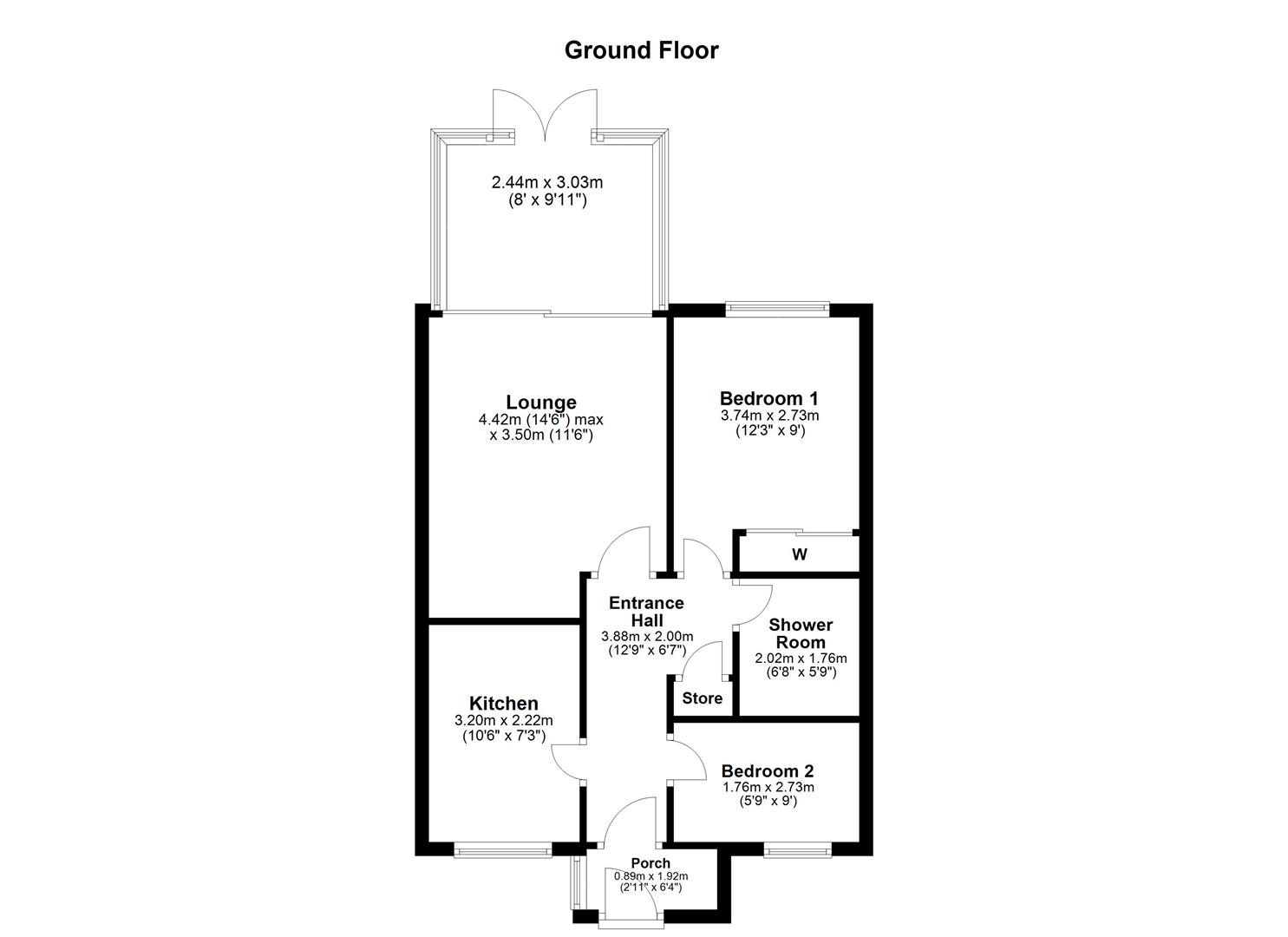 27, Stadtpeine Close, Corby floorplan