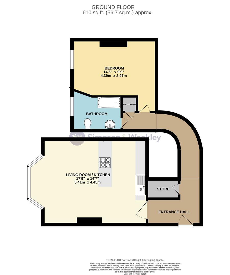 flat 1, Cromwell House, Midland Road, Wellingborough floorplan