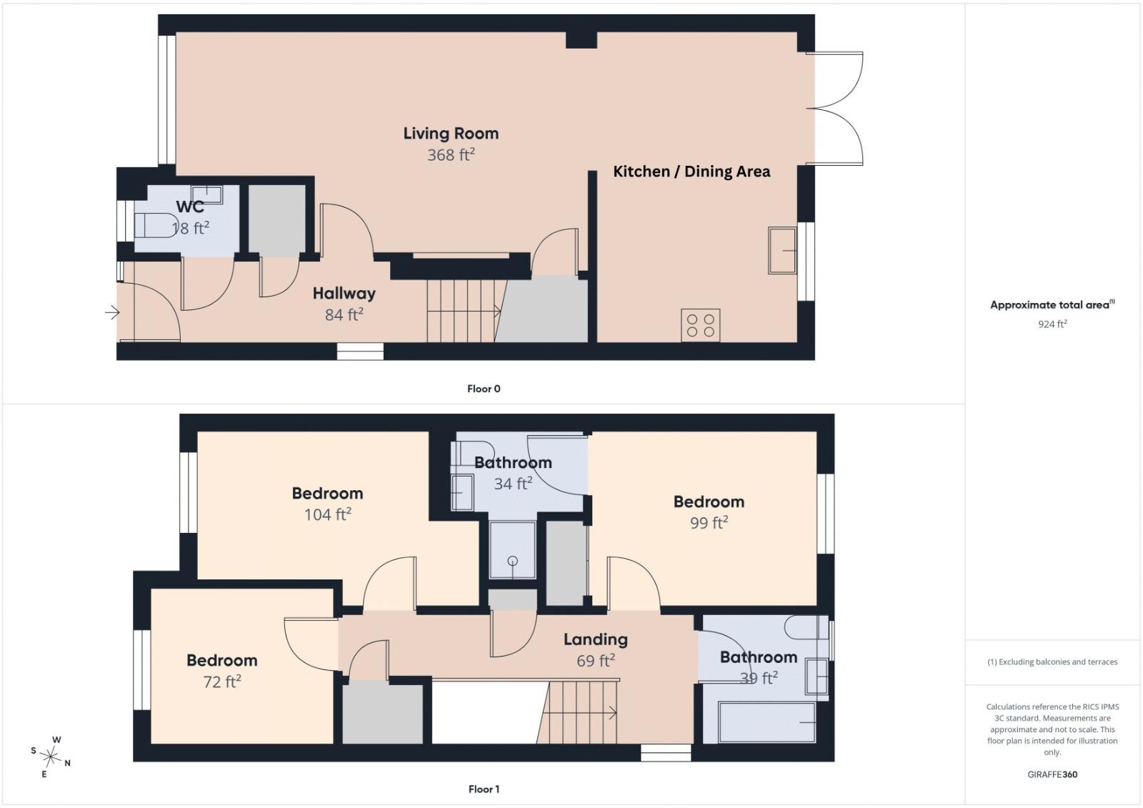 78, Clare Crescent, Larkhall floorplan
