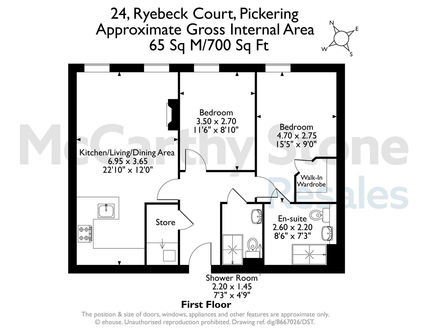 24 Ryebeck Court, Eastgate, Pickering floorplan