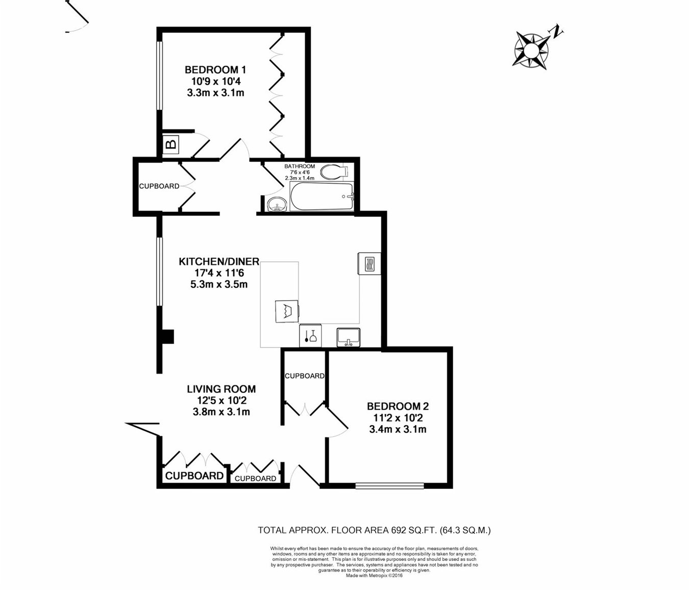 19, Lion Close, Shepperton floorplan