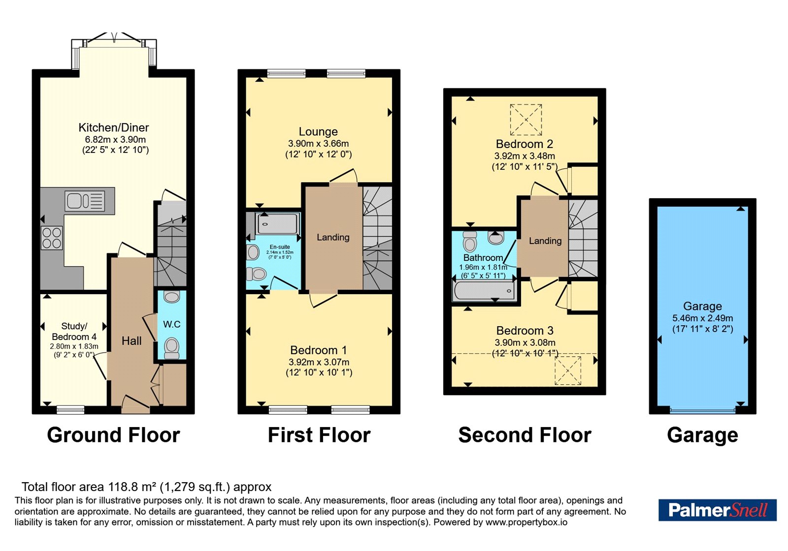 128, Mill House Road, Taunton floorplan