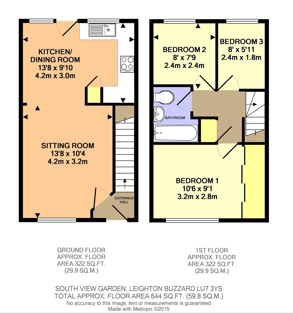 2, South View Gardens, Leighton Buzzard floorplan