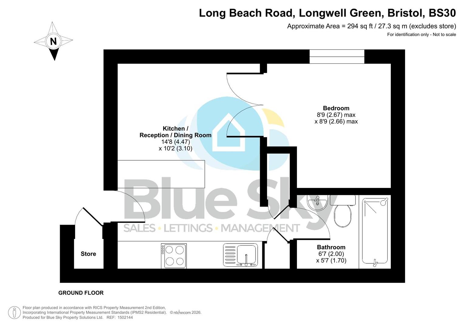 57, Long Beach Road, Bristol floorplan