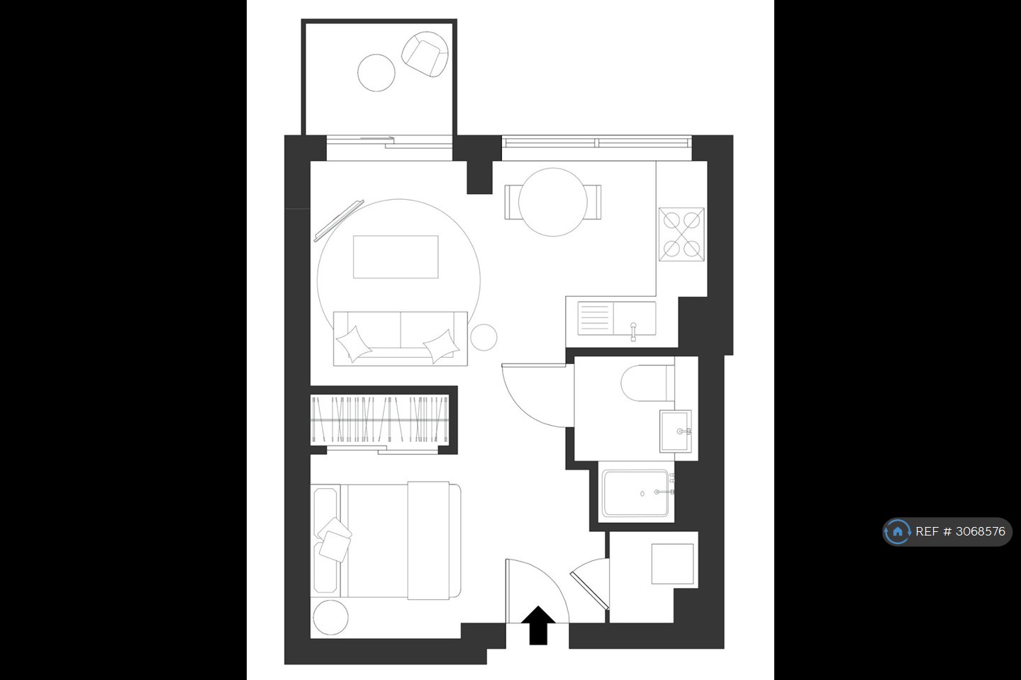Studio Apartment, Queen Street Sl  Nf, Maidenhead floorplan