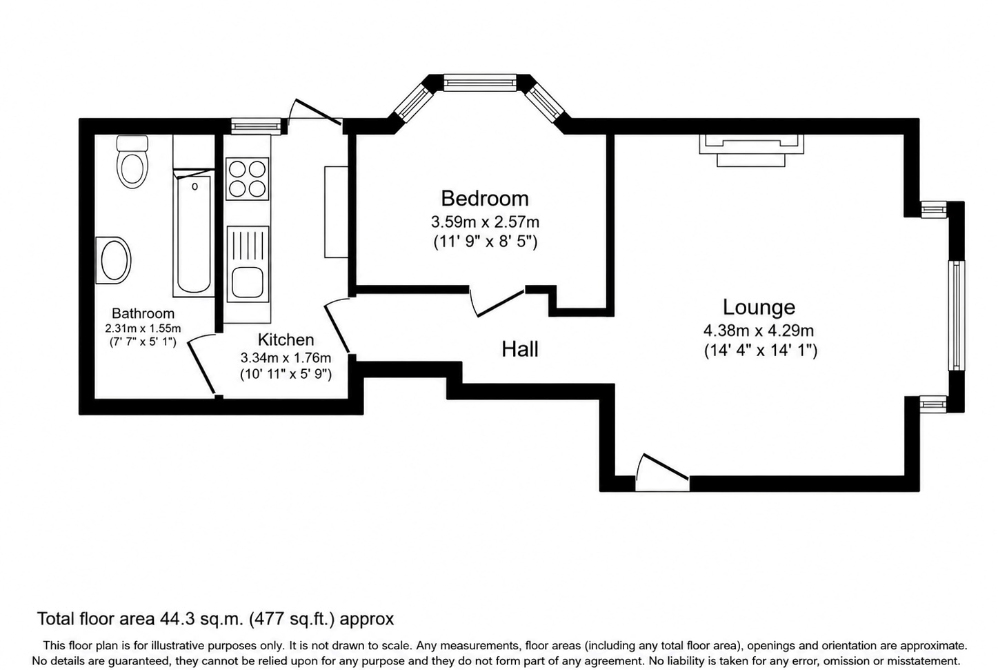 Flat 1, 20, Ash Road, Hampshire floorplan