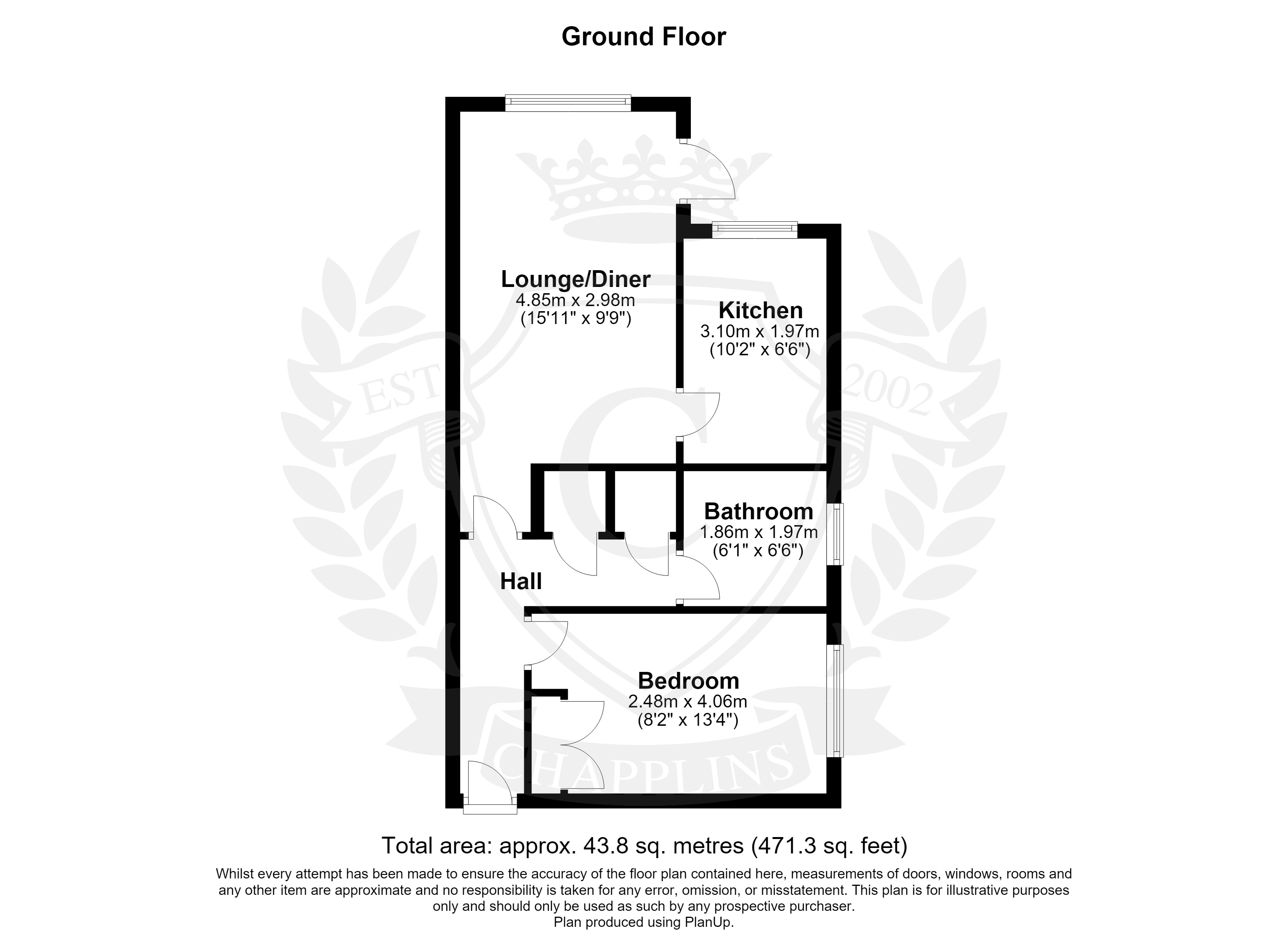 Flat 1,, 66, Norset Road, Hampshire floorplan