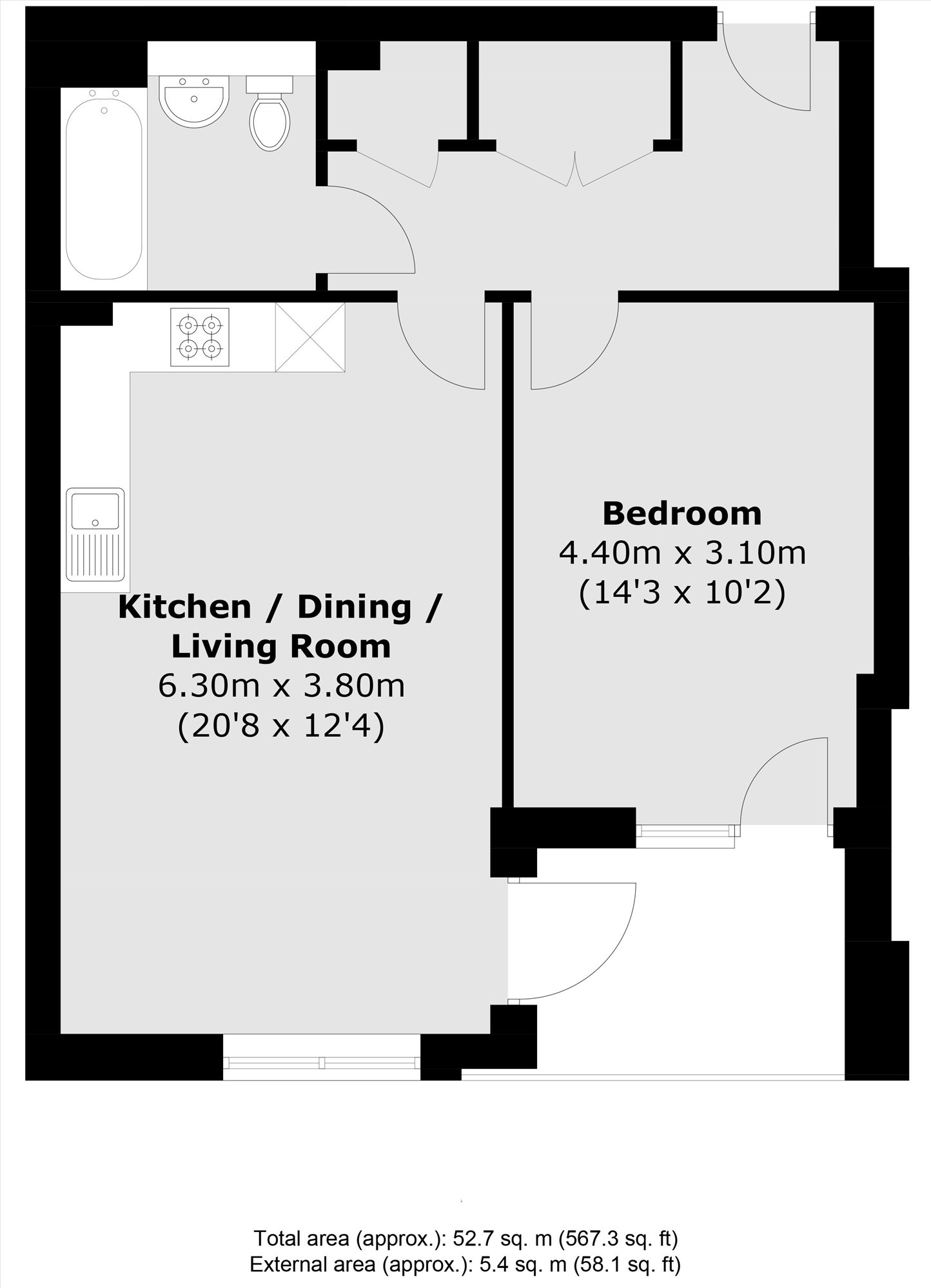 Flat 95 Bookbinder Point, 227, Bollo Lane, London floorplan