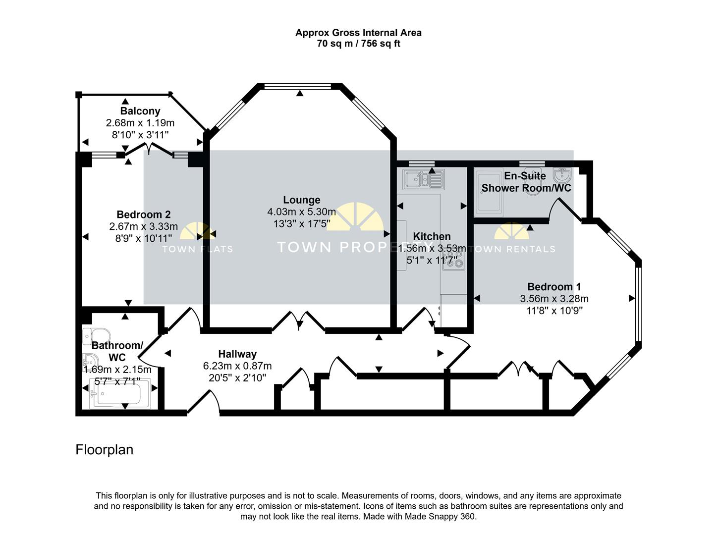 7, Badgers Court, 3 St. Johns Road, Eastbourne floorplan