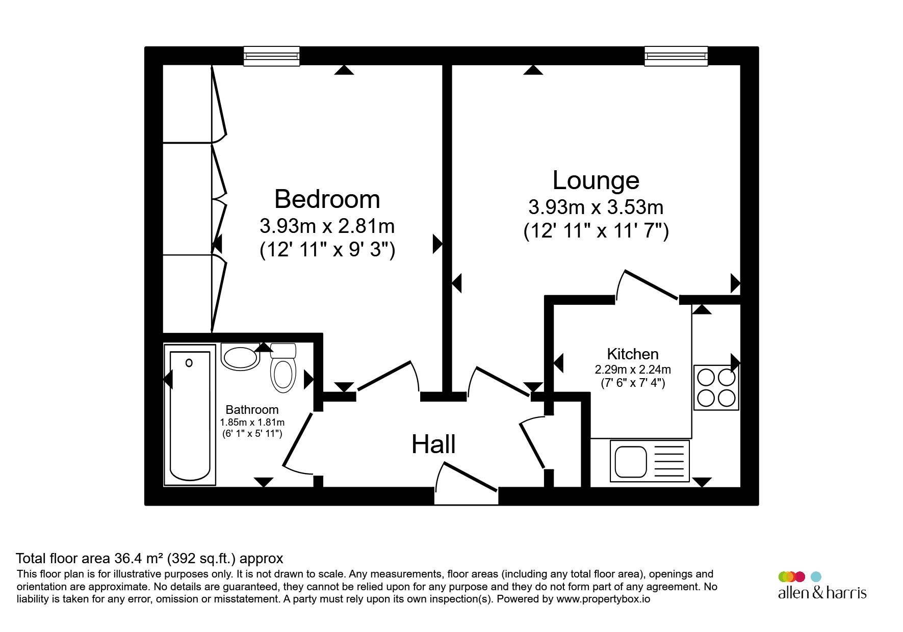 1/2, 22, Blackhall Street, Paisley floorplan