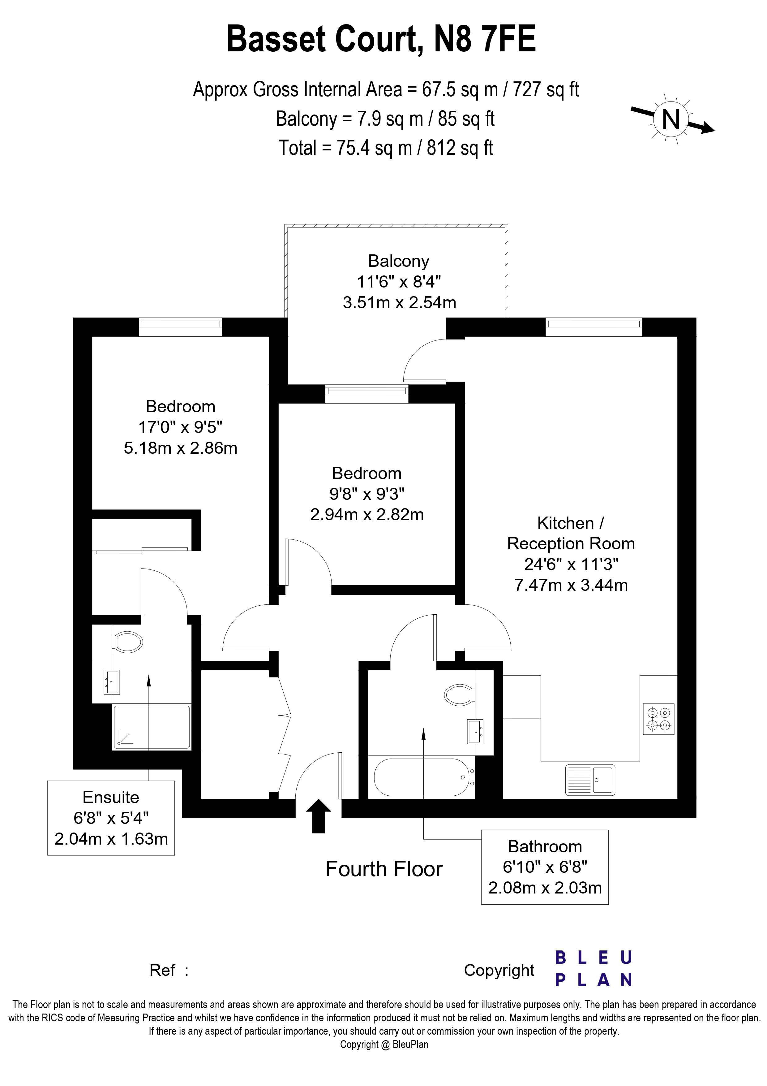 Flat 18,, Basset Court, London floorplan
