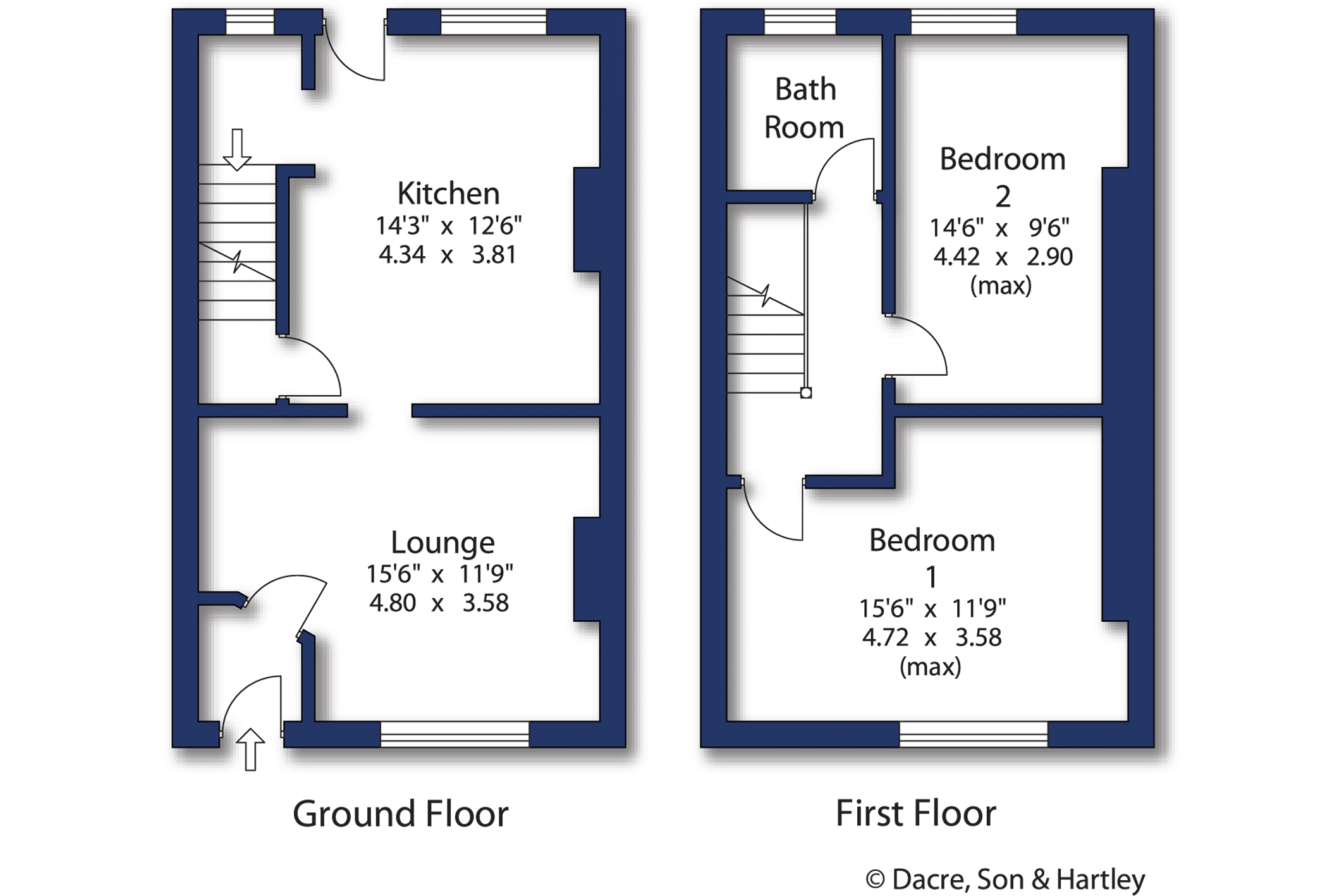 2 Bedrooms Terraced house for sale in Crooke Lane, Wilsden, Bradford, West Yorkshire BD15