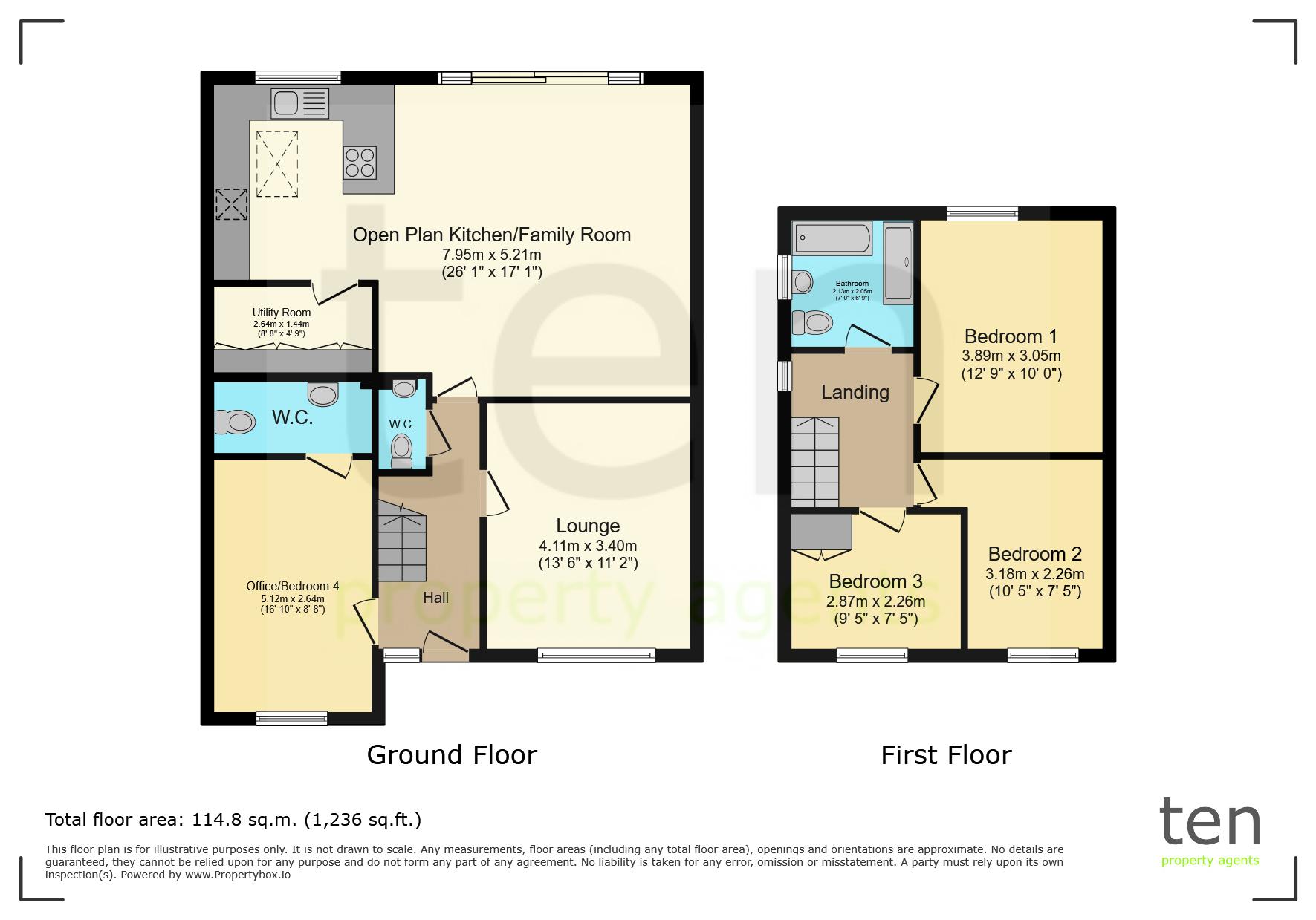 11, Cornwall Court, St. Neots floorplan