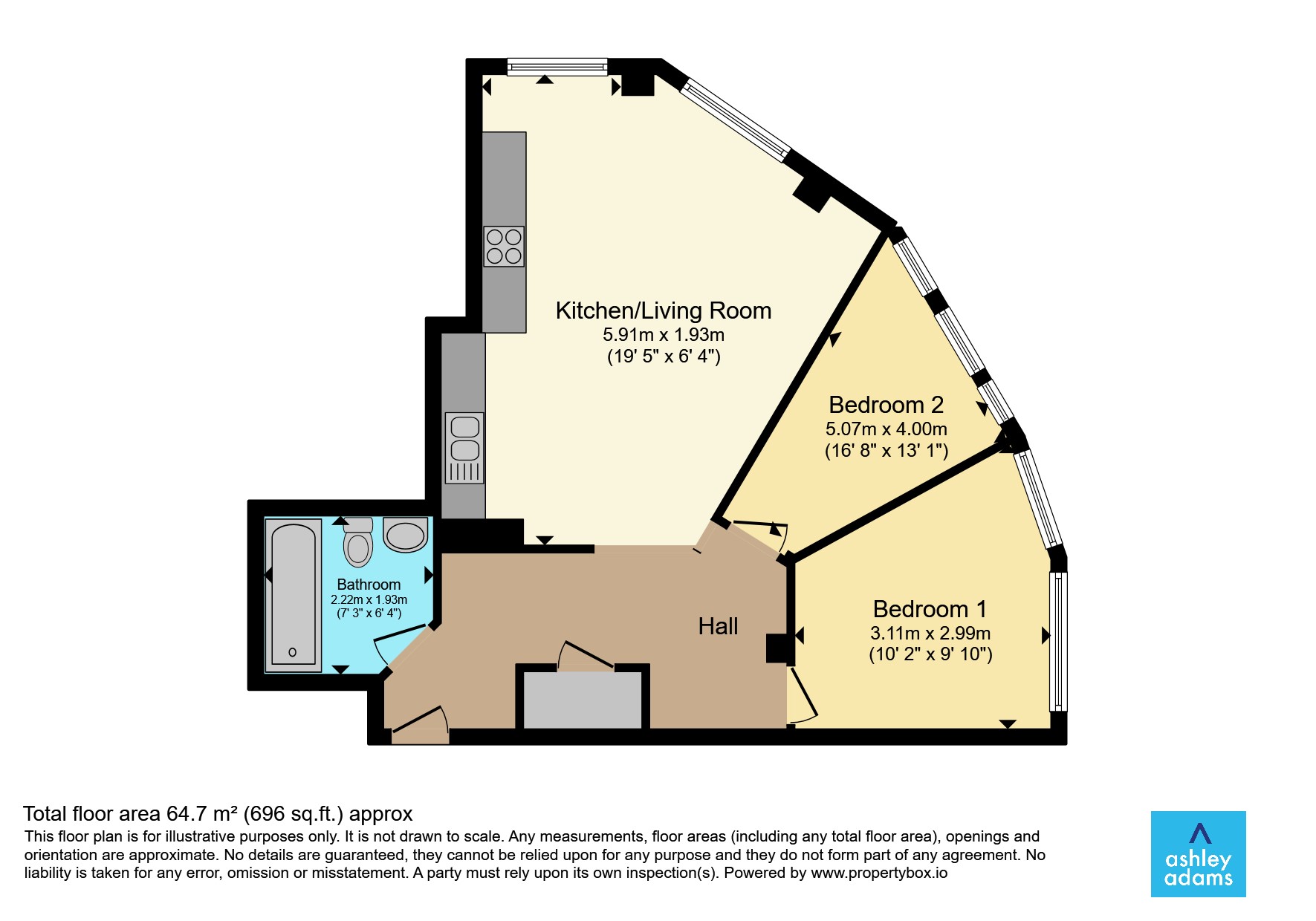 Apartment 12, Brook House, 19, Brook Street, Derby floorplan
