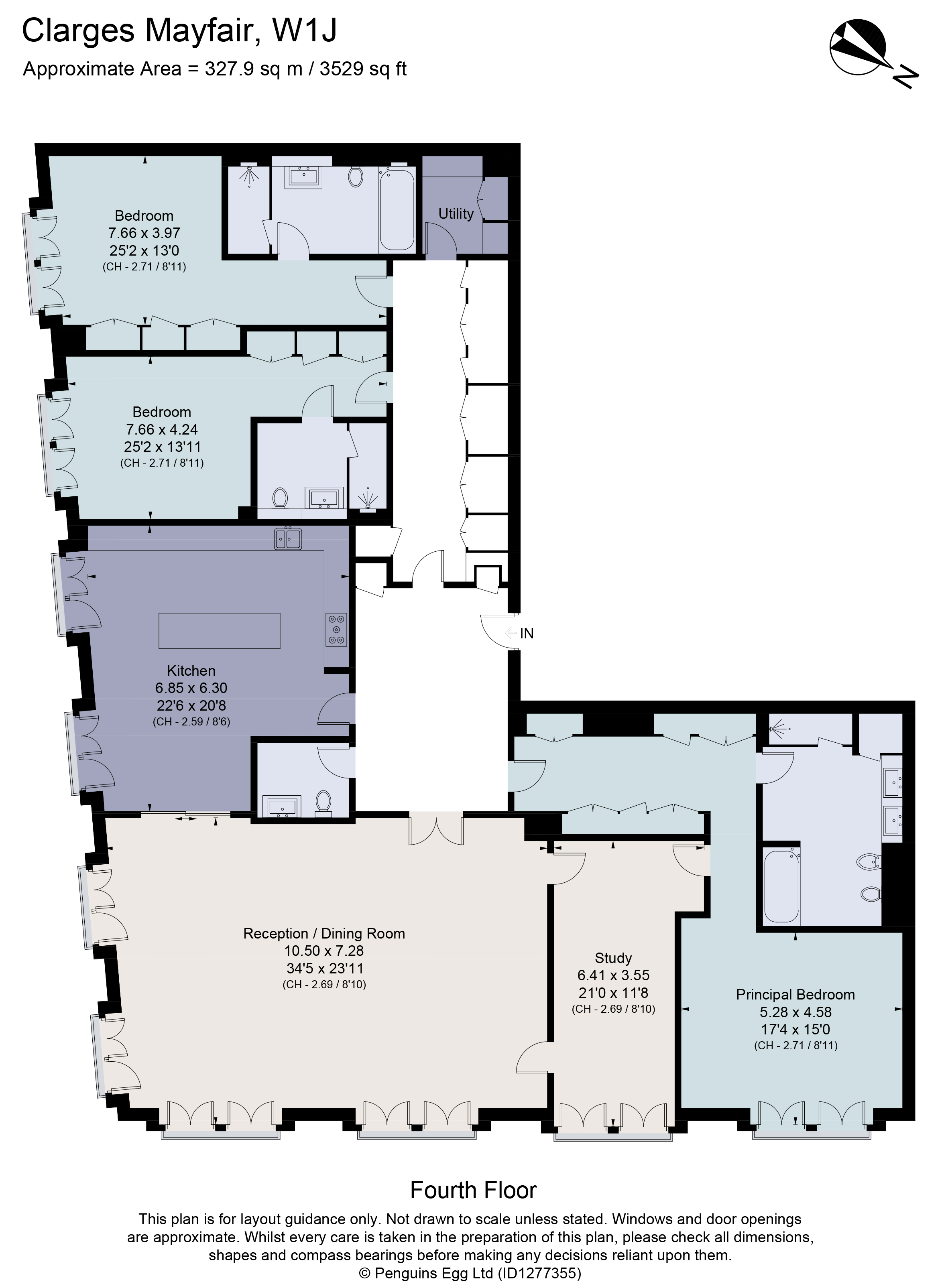Apartment 4.02, Clarges Mayfair, 1, Ashburton Place, London floorplan