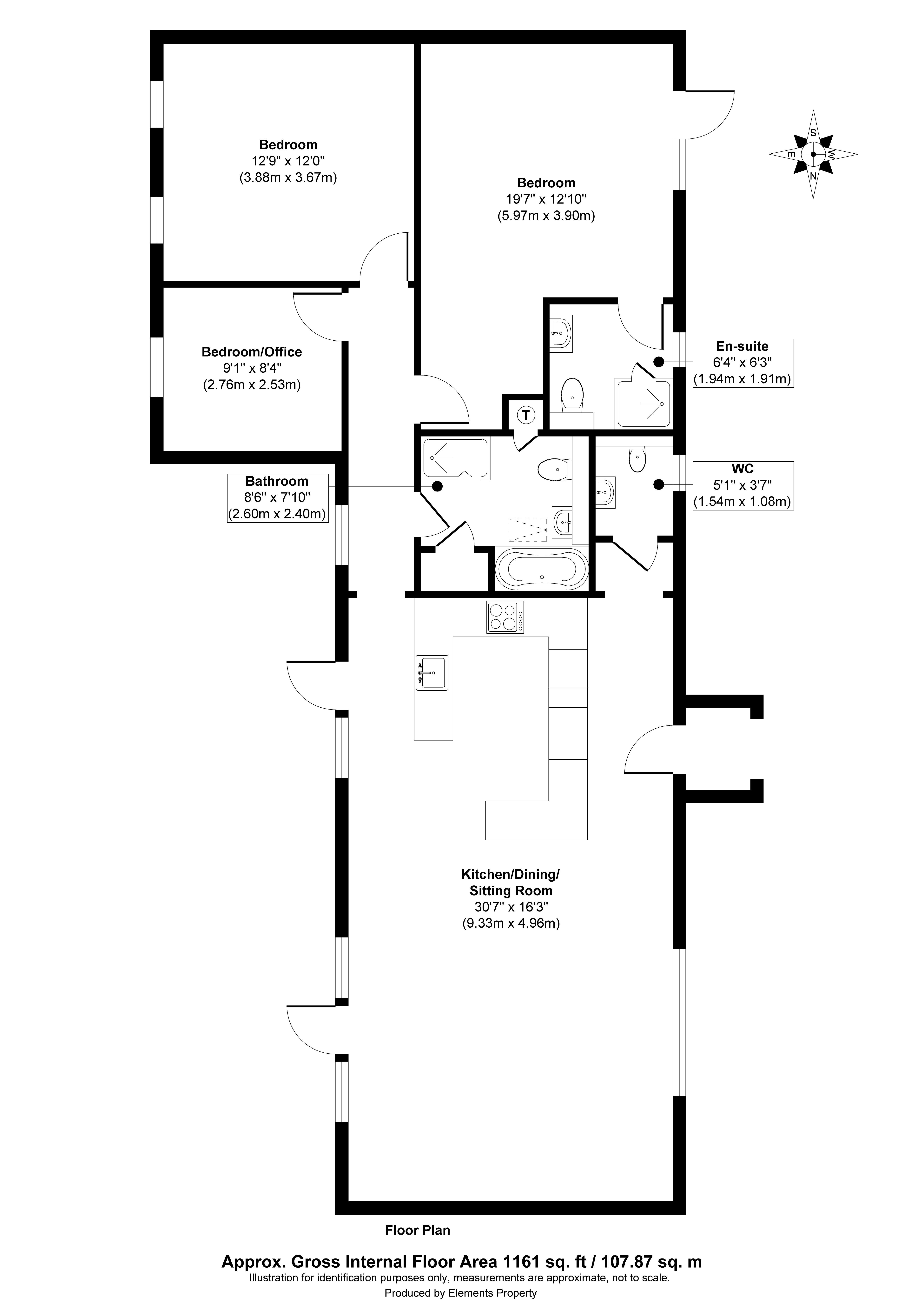 2, Henneys Old Farmyard, Lower Quinton floorplan