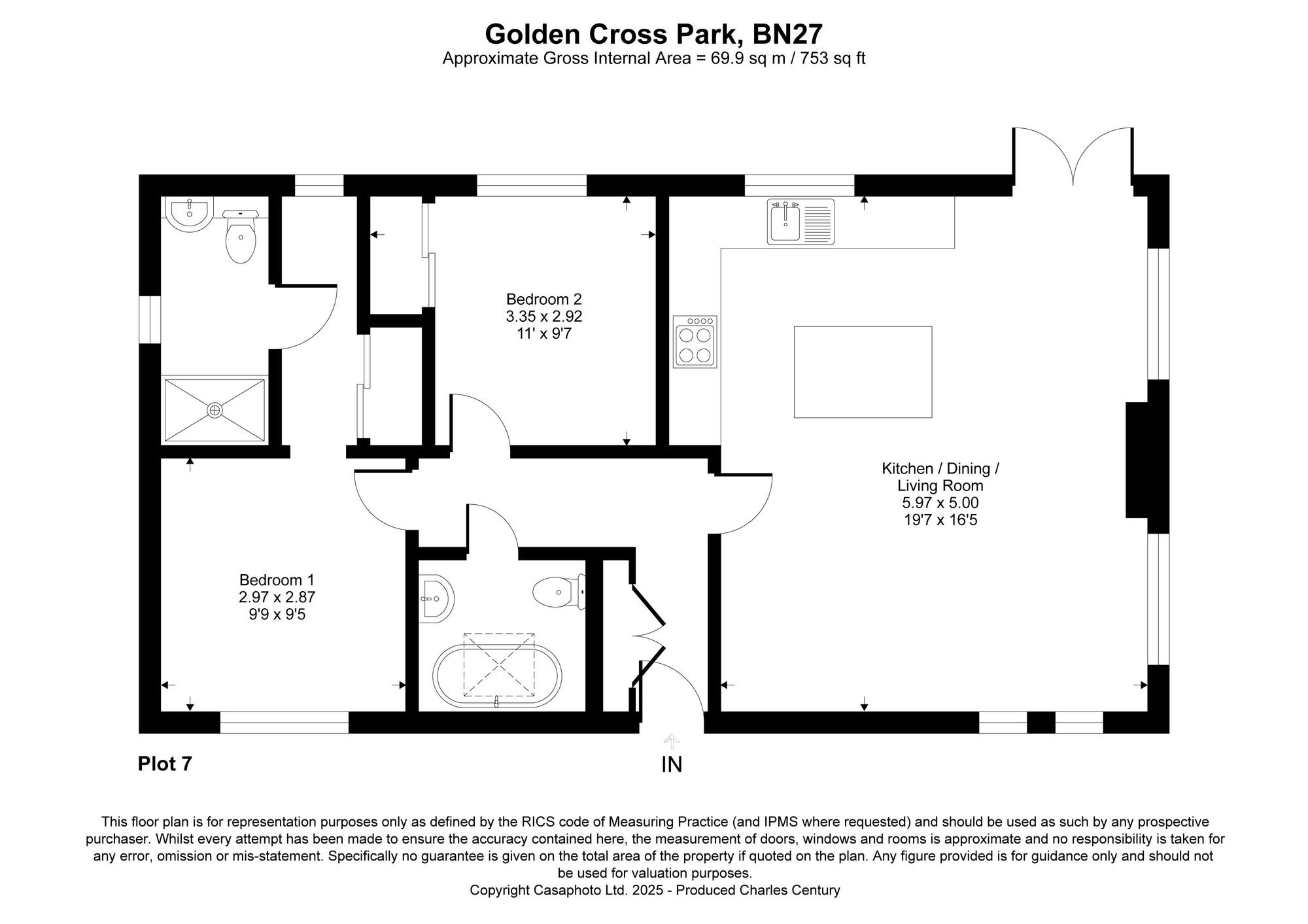 7 Golden Cross Holiday Park, Hailsham floorplan