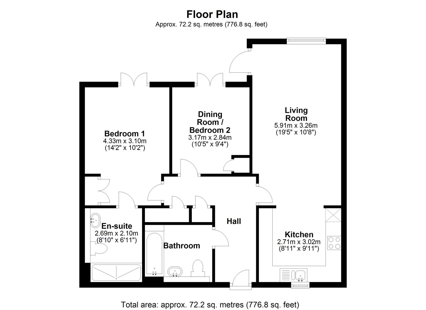 39 Abbeyfield, Wellbrook Way, Cambridge floorplan