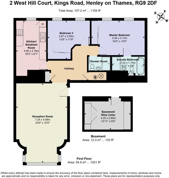 2 Bedrooms Flat for sale in West Hill Court, Kings Road, Henley-On-Thames, Oxfordshire RG9
